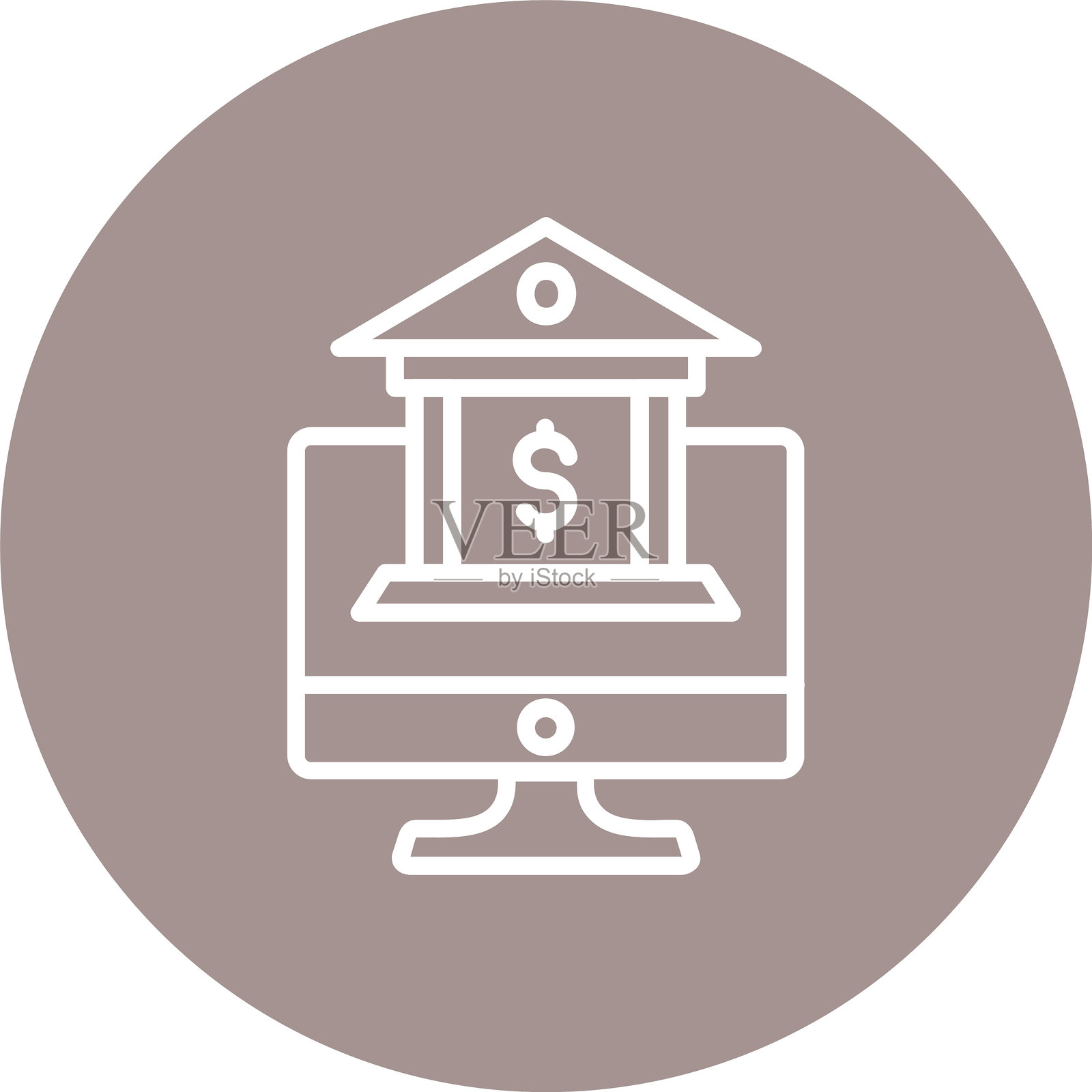 移动银行线条多圈颜色插画图片素材