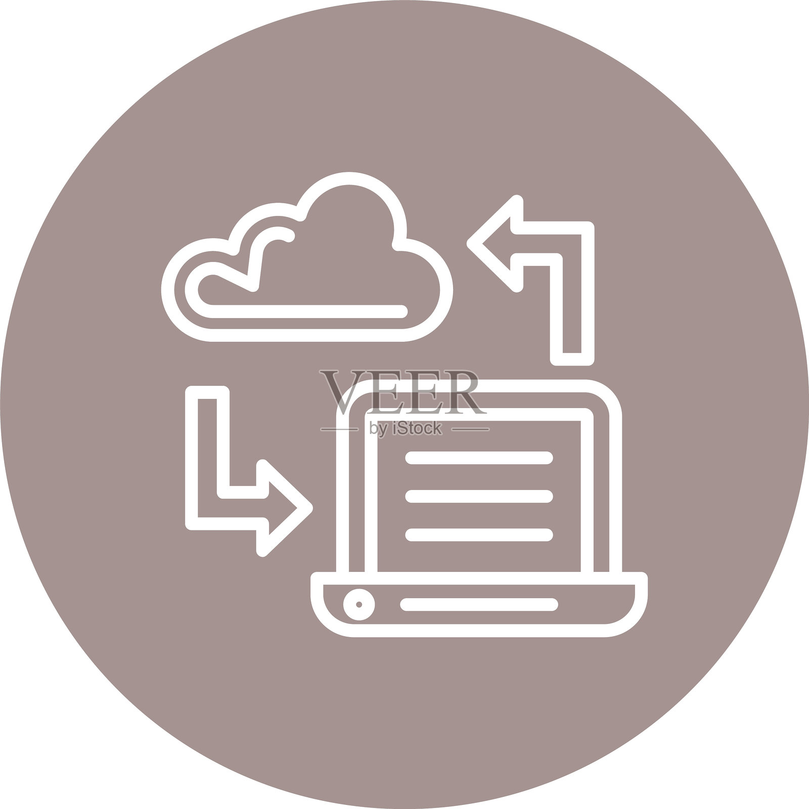 数据传输线多圈颜色插画图片素材