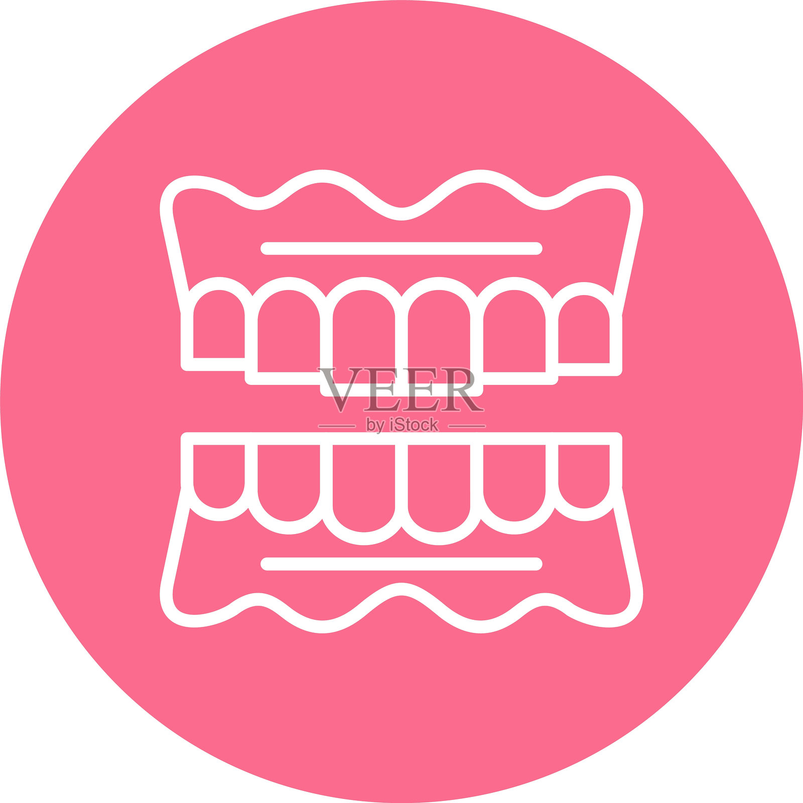 假牙线多圈颜色插画图片素材