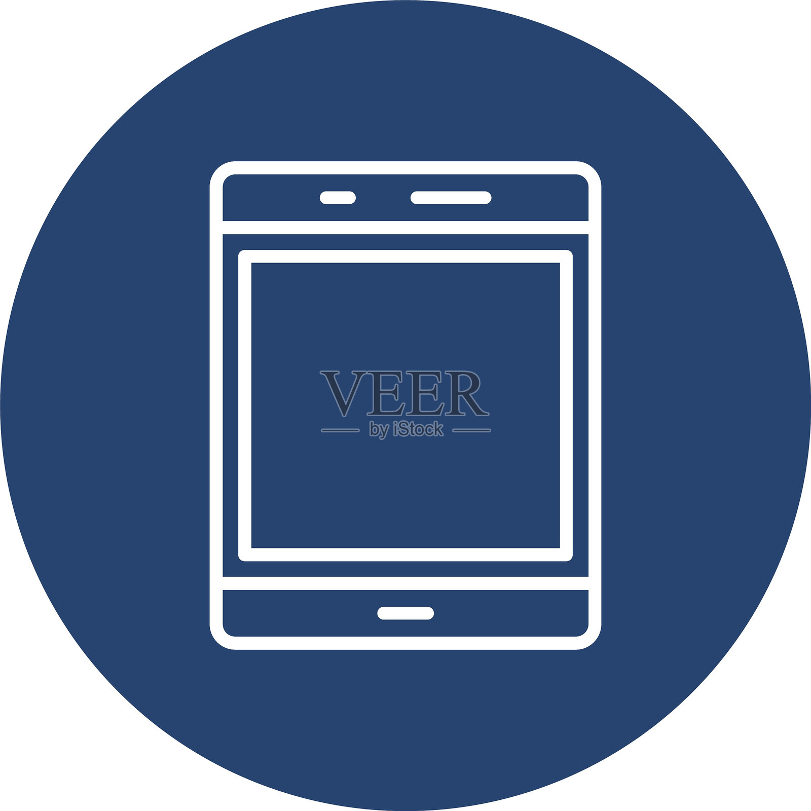 平板电脑线条多圈颜色插画图片素材