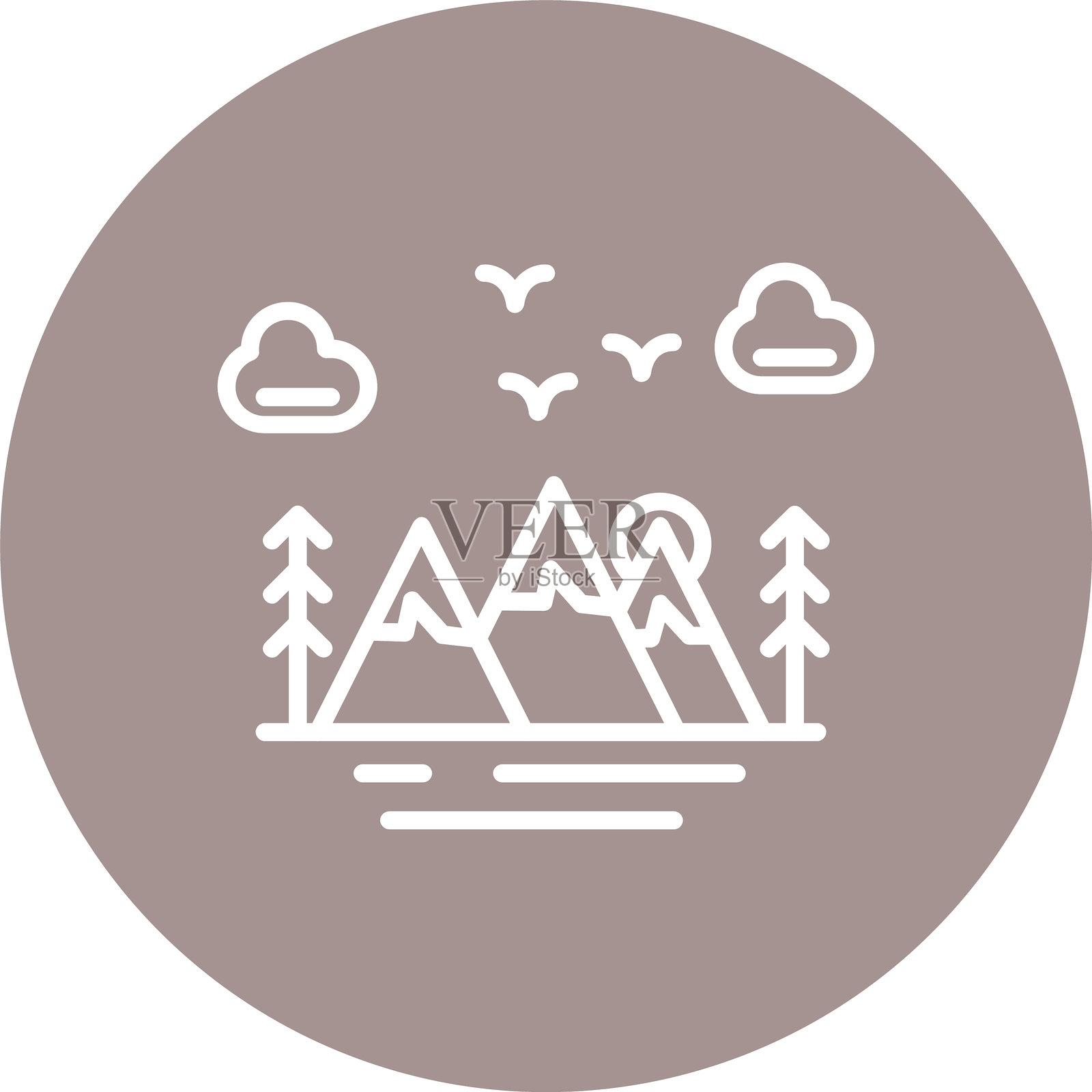 冒险线多圈颜色插画图片素材