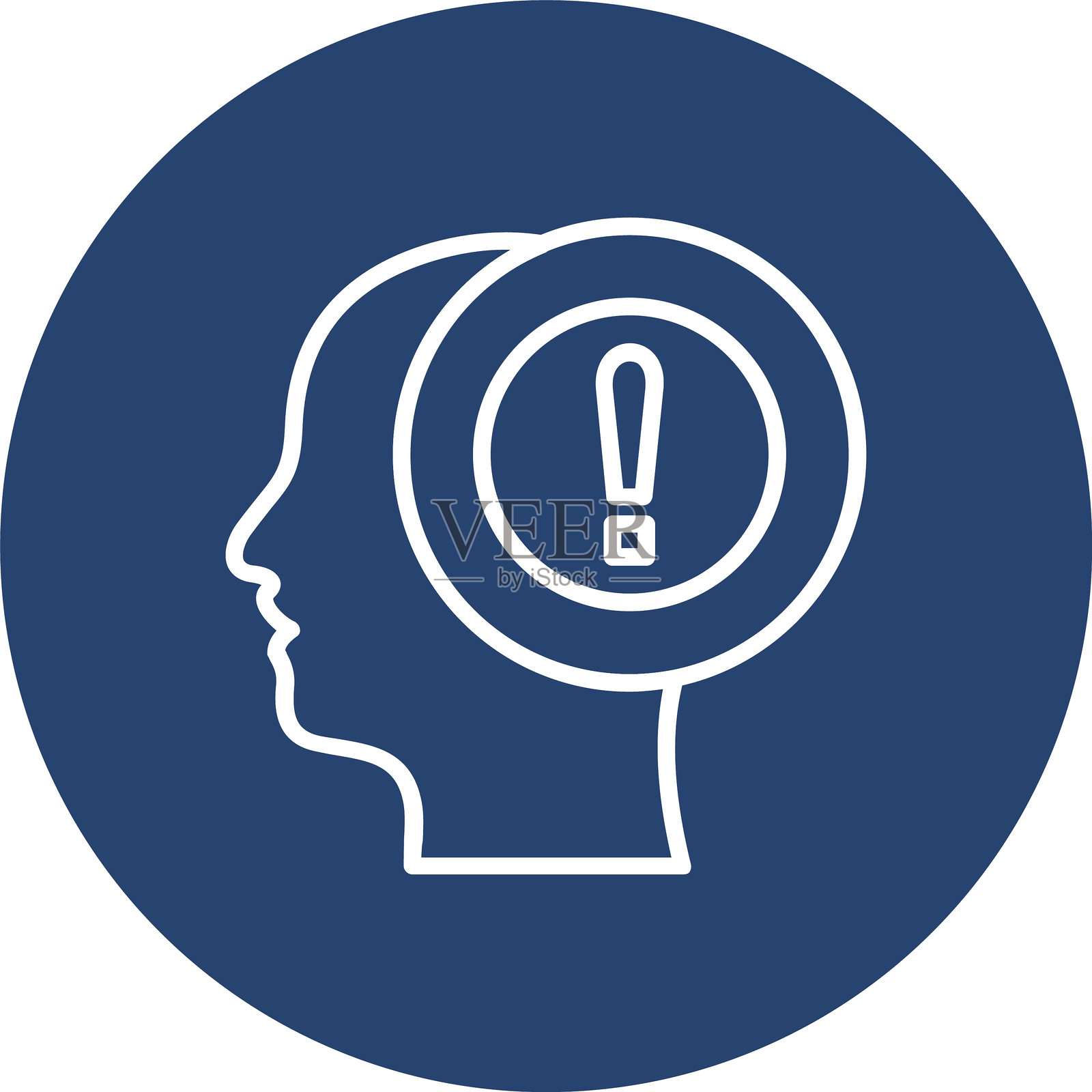 感叹号线多圈颜色插画图片素材