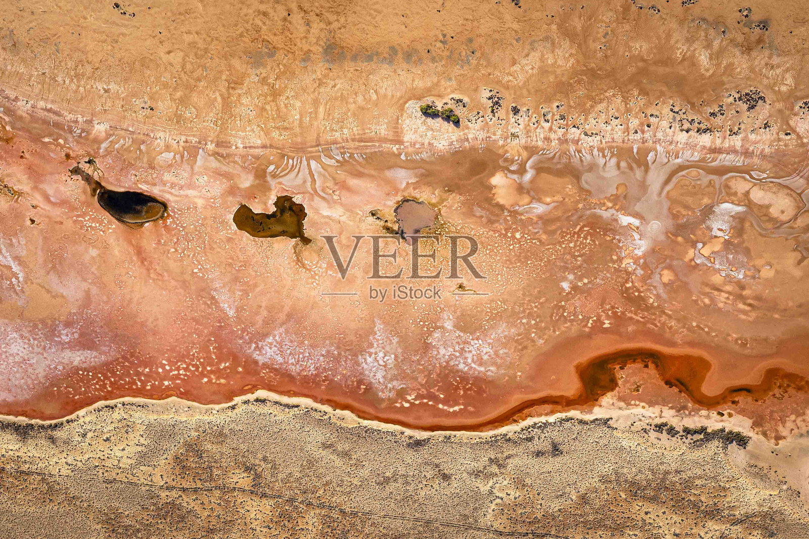 西澳大利亚鲨鱼湾的鸟瞰图照片摄影图片