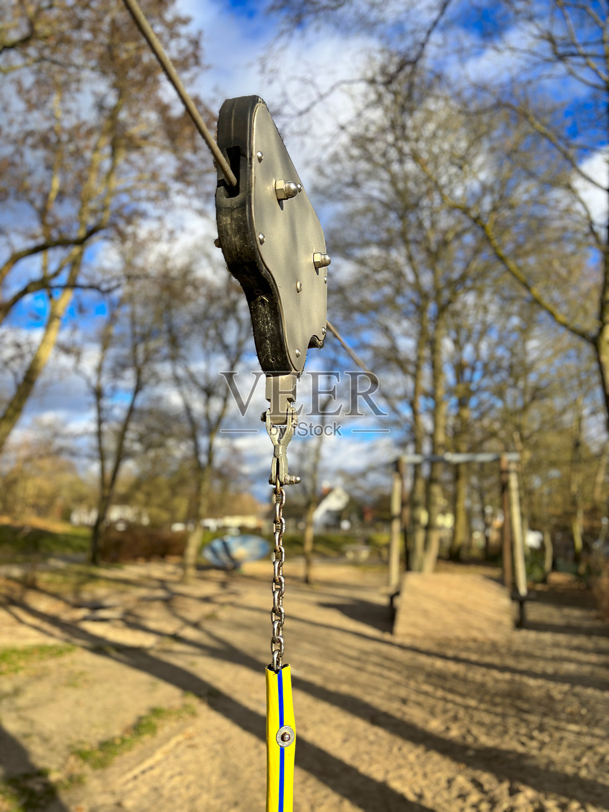 儿童游乐场的设备。照片摄影图片