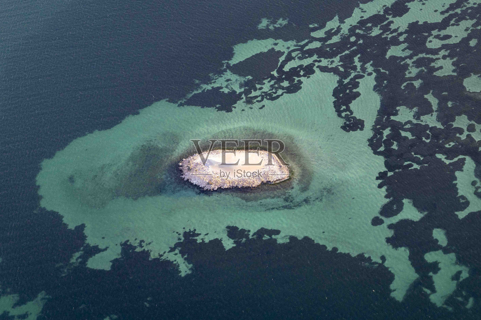 西澳大利亚鲨鱼湾的鸟瞰图照片摄影图片