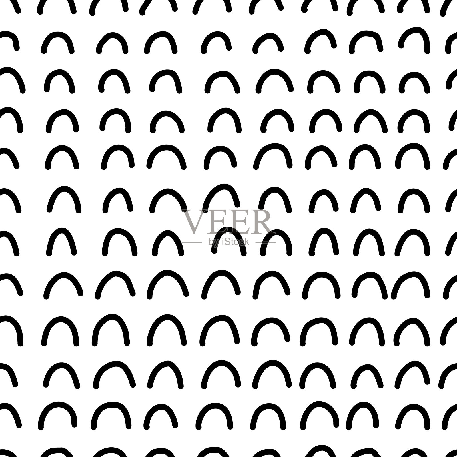 白色背景上的小黑色短划线图案。手绘的小黑色短划线无缝图案。简单的极简抽象几何纹理设计无缝背景。矢量插图。插画图片素材