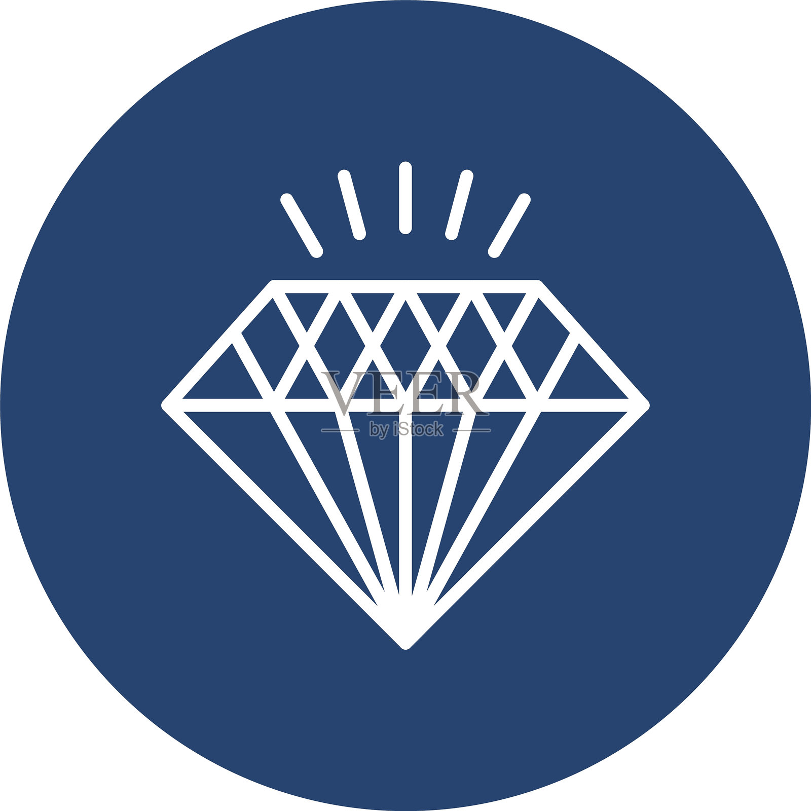 钻石线多圈彩色插画图片素材