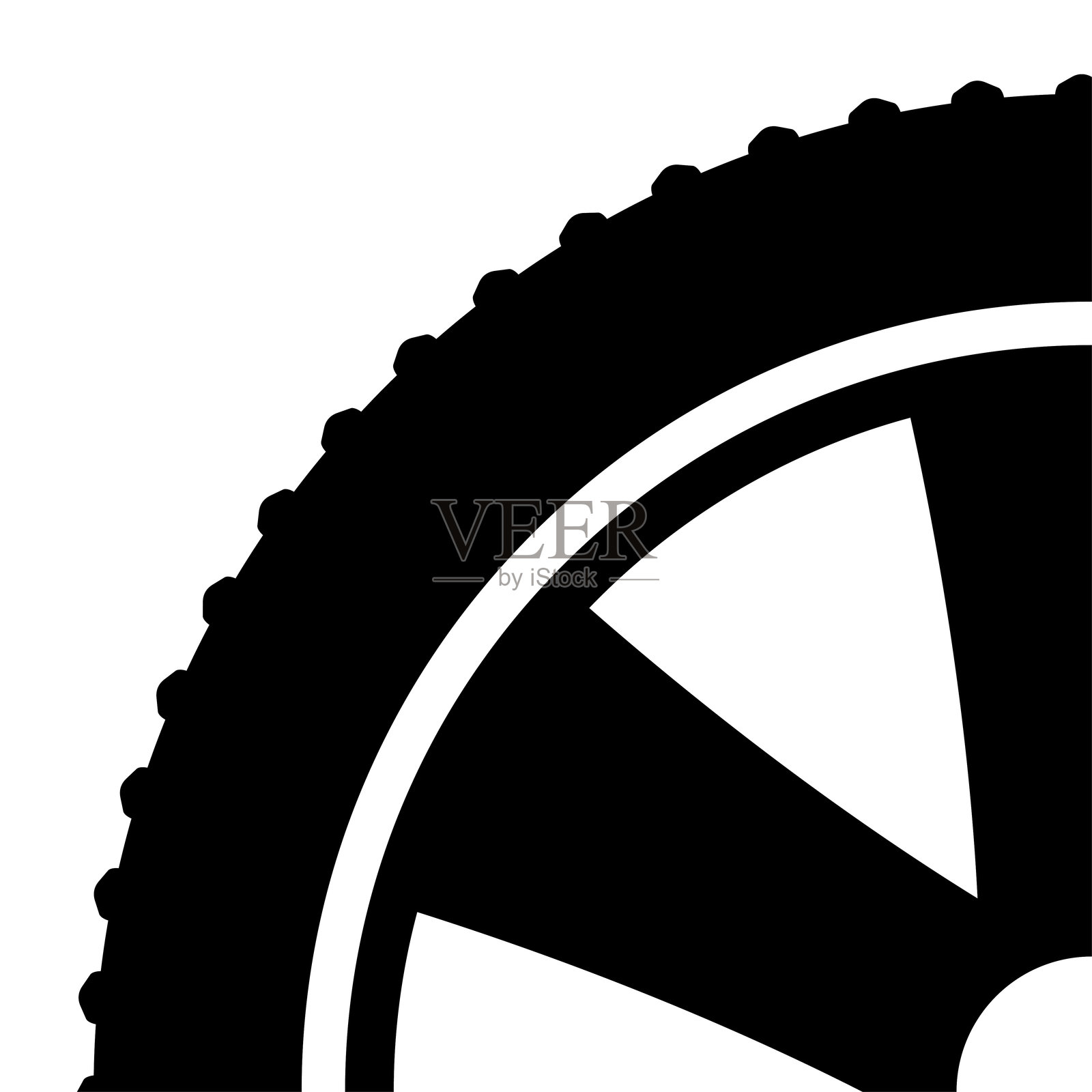 轮胎图标。汽车车辆铝合金轮胎矢量插图，背景为白色。摩托车或轻便摩托车的轮胎和轮圈。黑色橡胶轮胎。插画图片素材