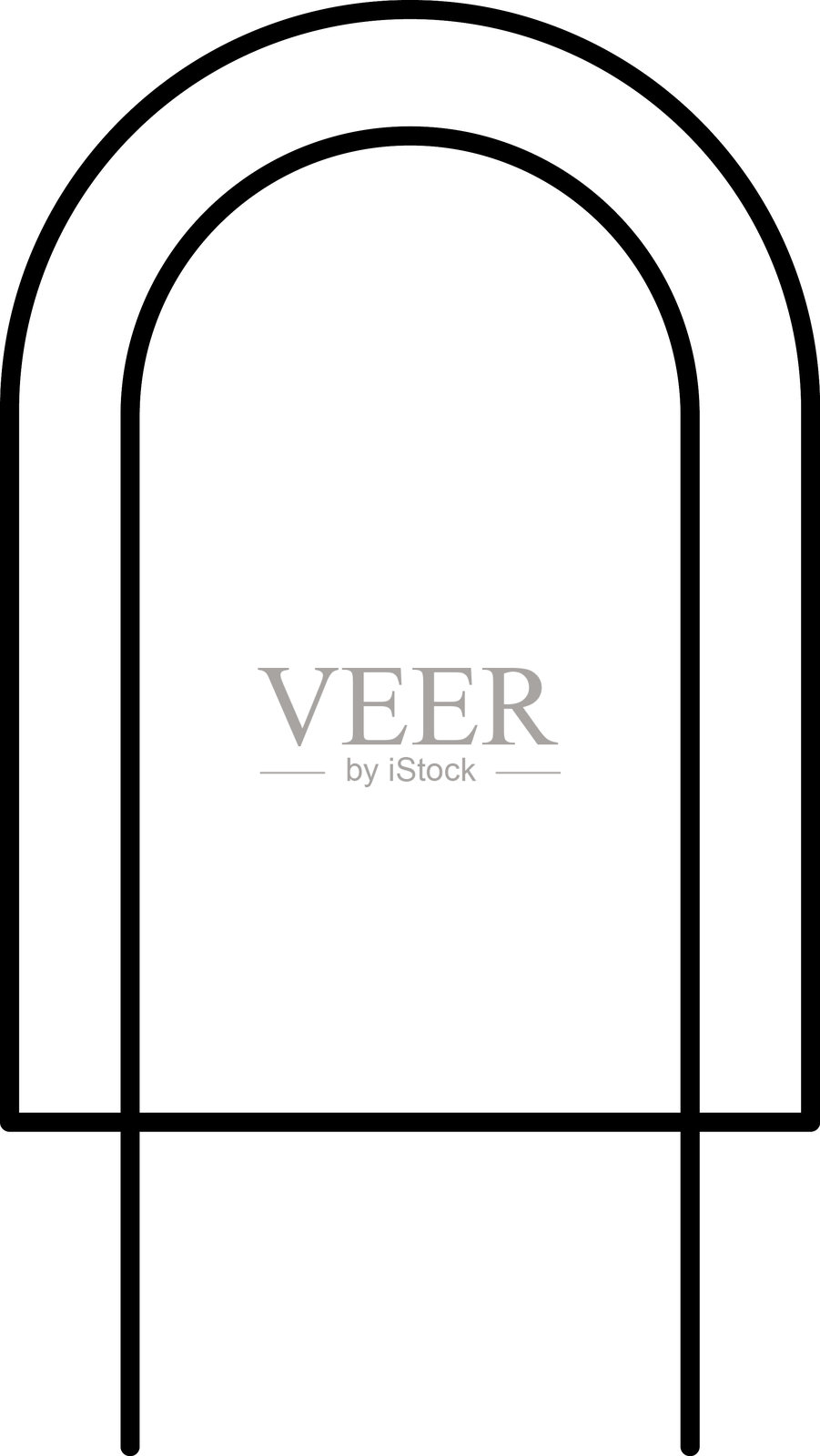 电子电路符号。电气元件在原理电路图中的图形符号。矢量。插画图片素材