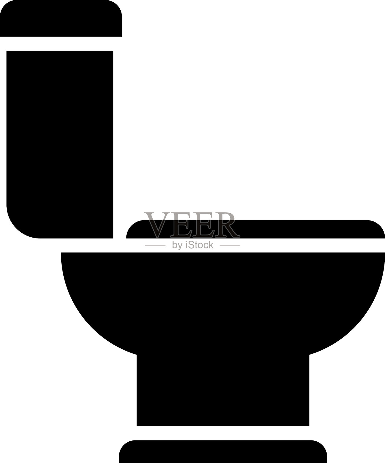 厕所矢量图标。卫生间标志。女性或男性洗手间。卫生间门牌符号插图。插画图片素材