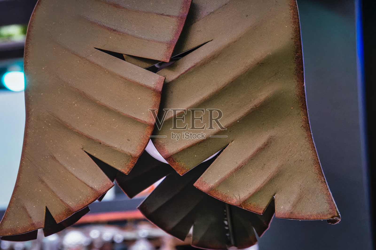装饰性灯罩的抽象特写视图。照片摄影图片