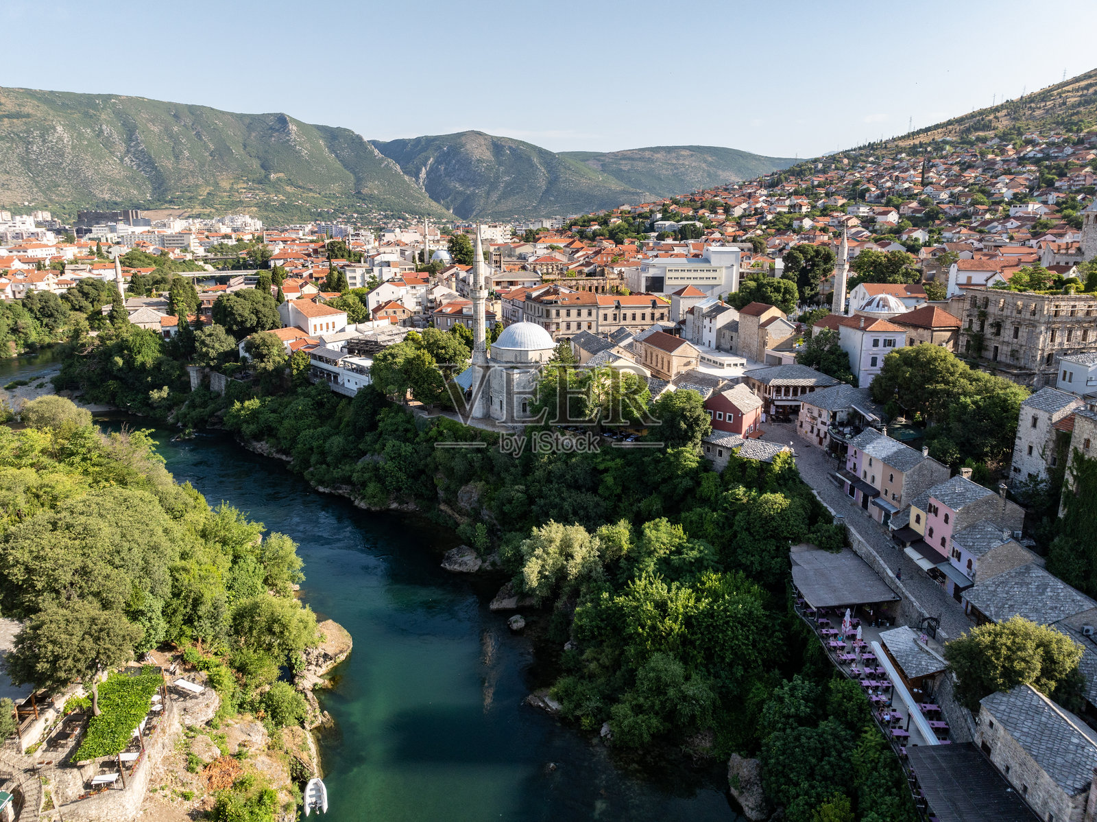 科斯基·梅赫梅德·帕夏清真寺 - 莫斯塔尔，波斯尼亚和黑塞哥维那照片摄影图片