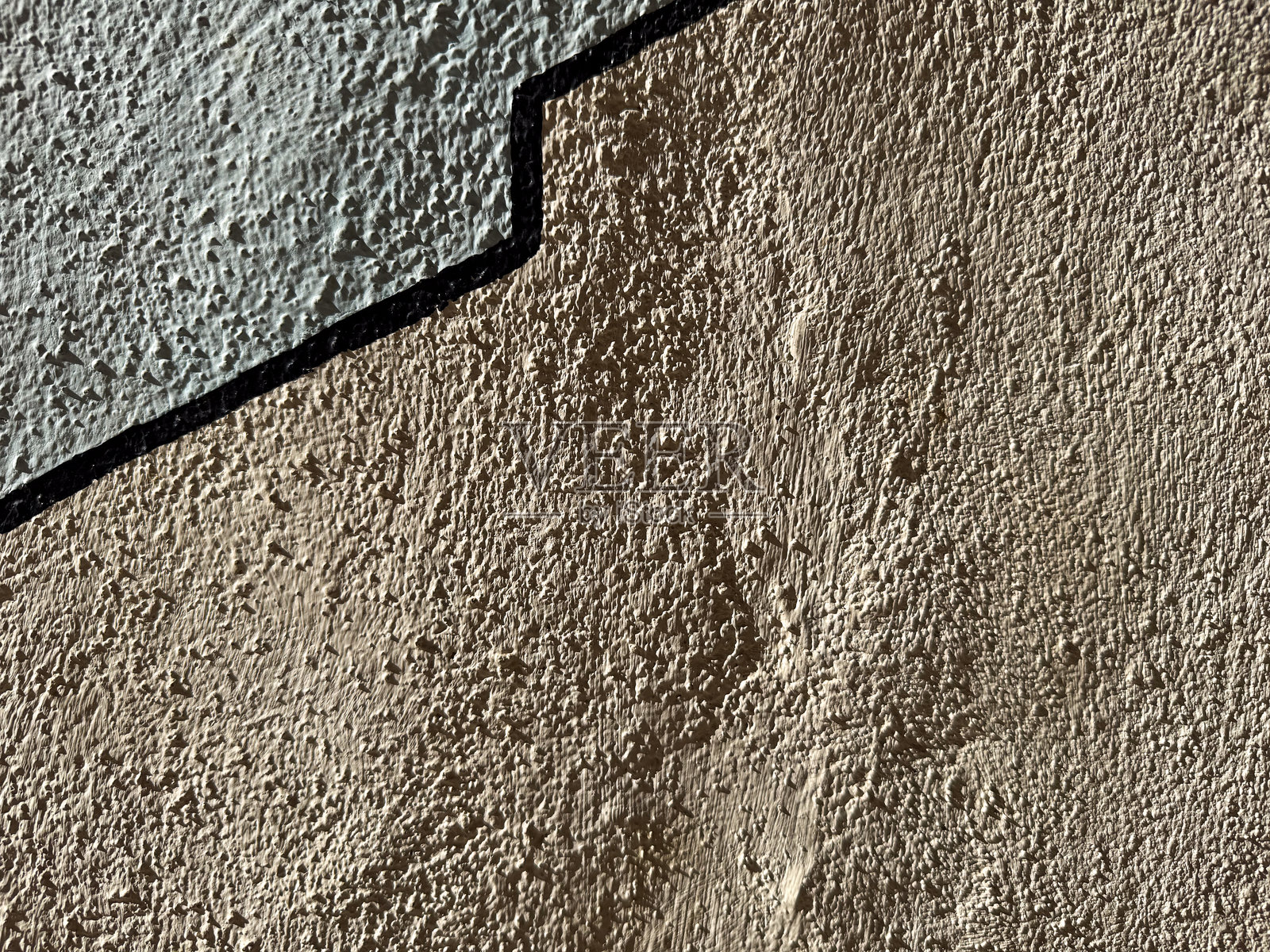 带有几何色彩对比的纹理混凝土墙照片摄影图片