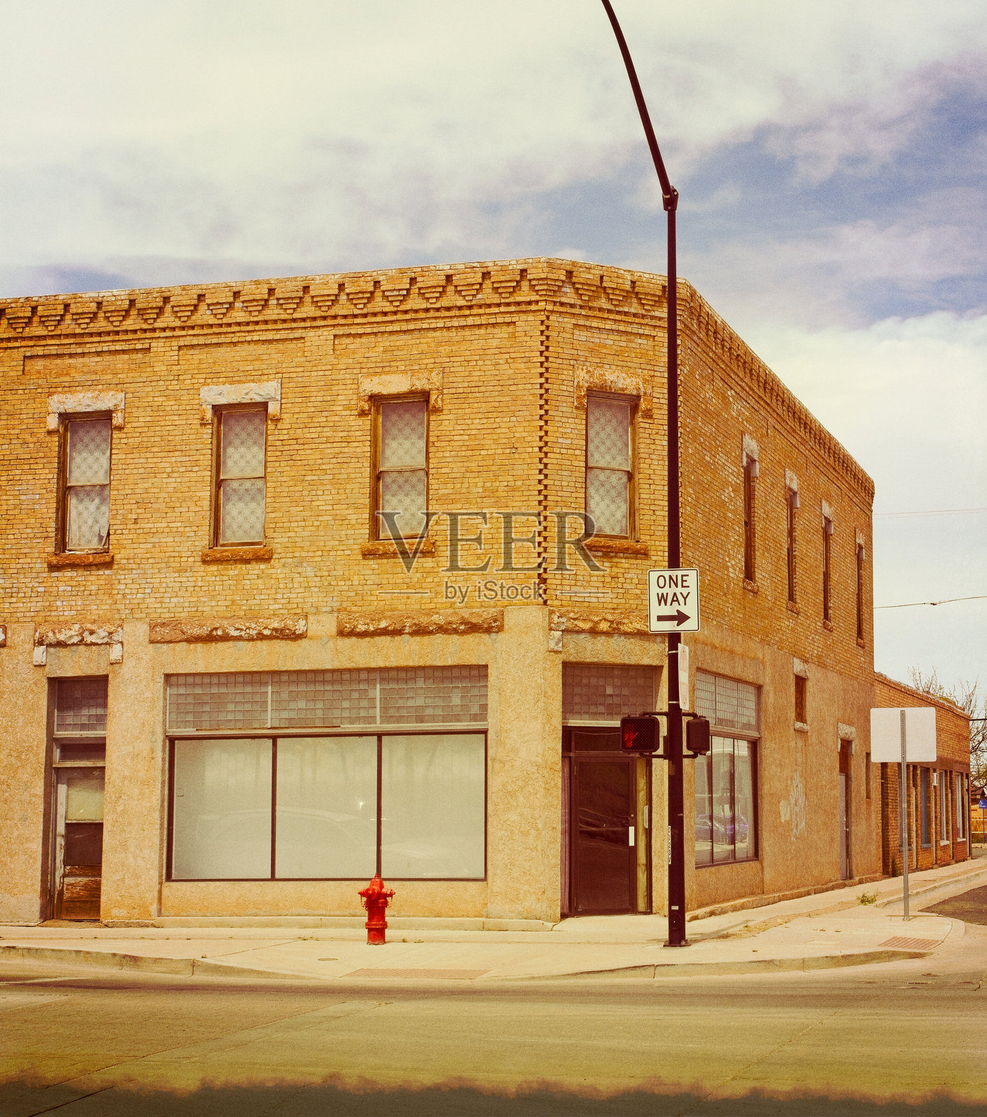 亚利桑那州温斯洛市中心的洛莫摄影风格拍摄照片摄影图片