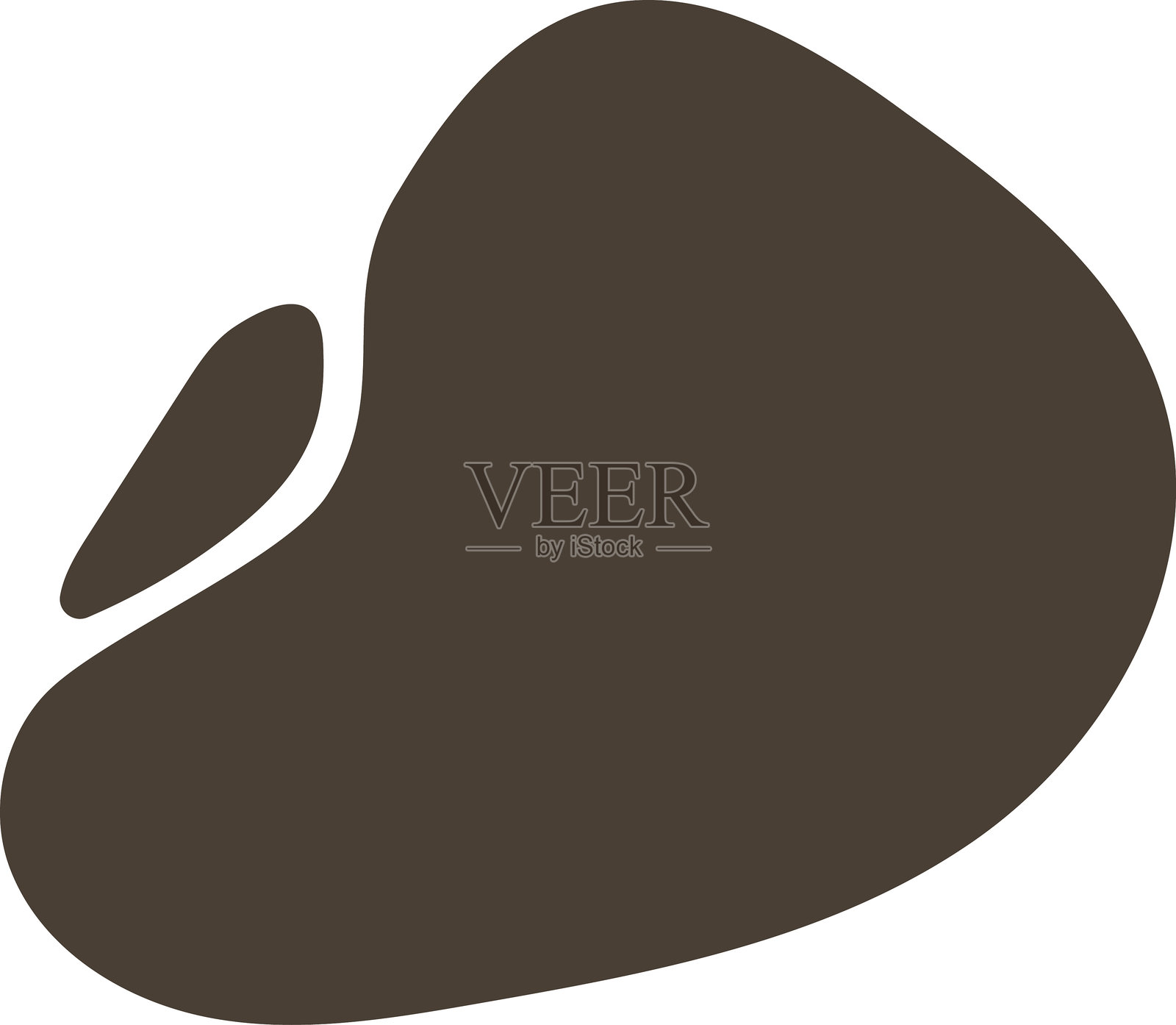 抽象液体形状集 隔离的平面矢量背景插图。极简曲线设计 现代模板，留有文本空间。几何图形元素。矢量插图。插画图片素材