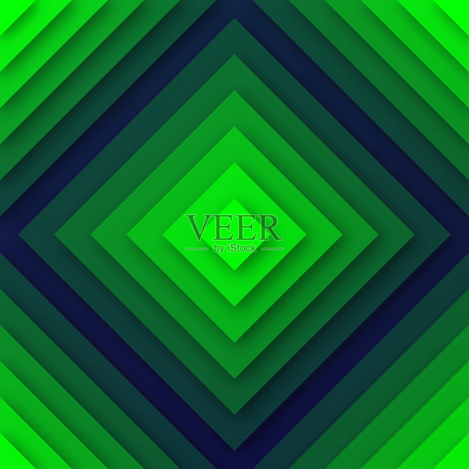 带有方形和绿色渐变的抽象设计 - 时尚背景插画图片素材