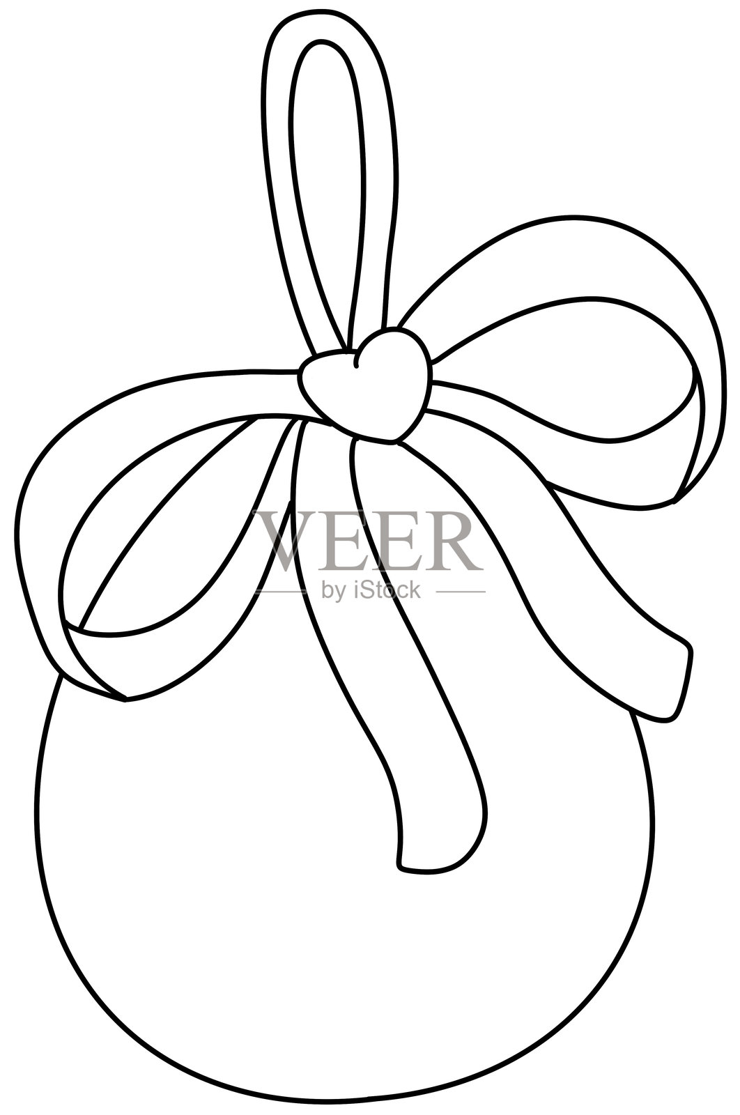 复活节彩蛋涂色页插画图片素材