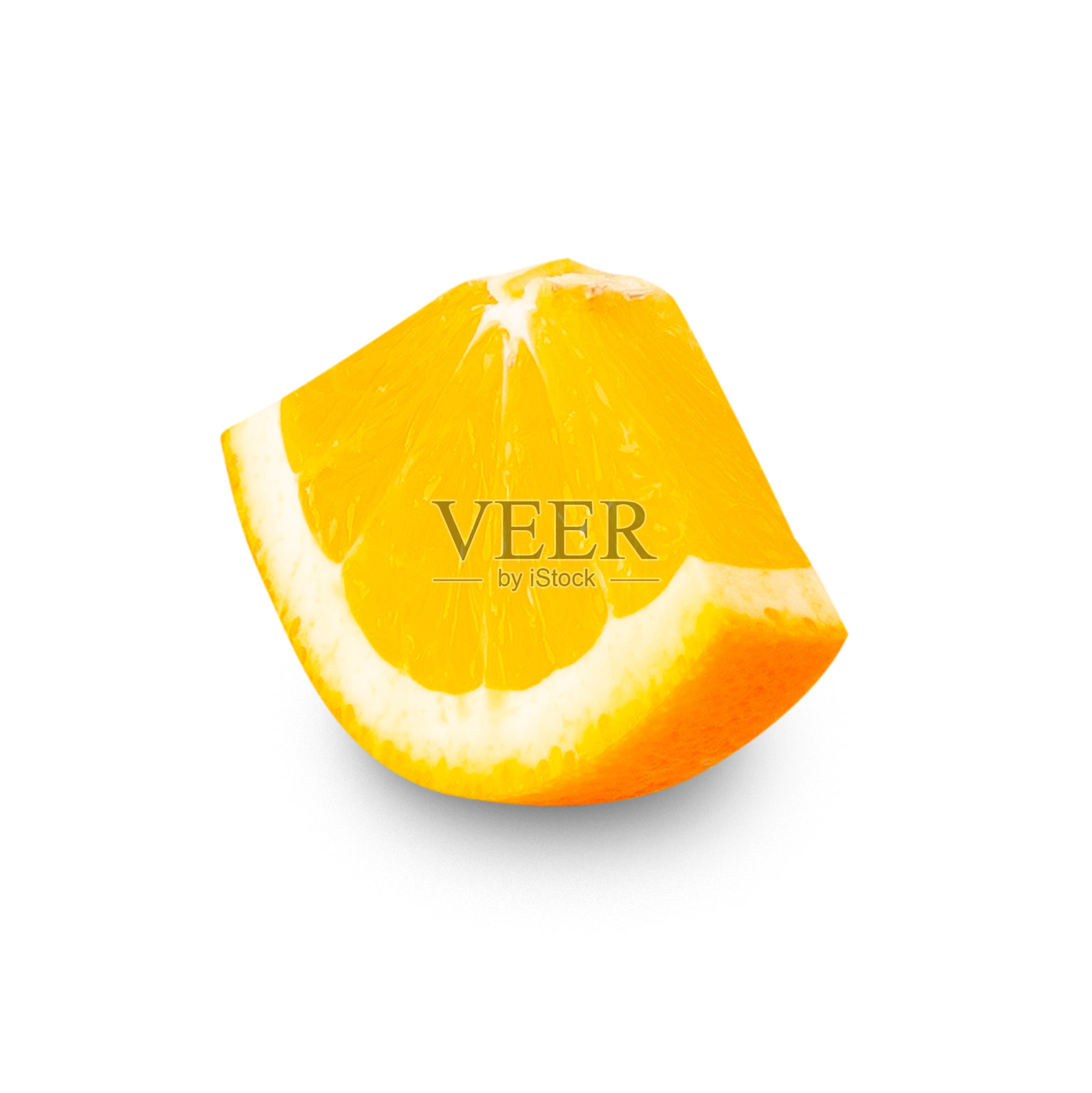 橙子切片，孤立在白色背景上，带有剪切路径，景深完整照片摄影图片