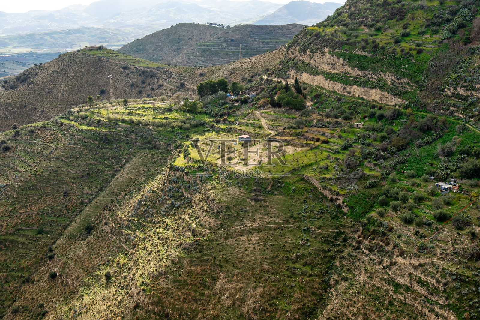 风景如画的西西里乡村景观照片摄影图片