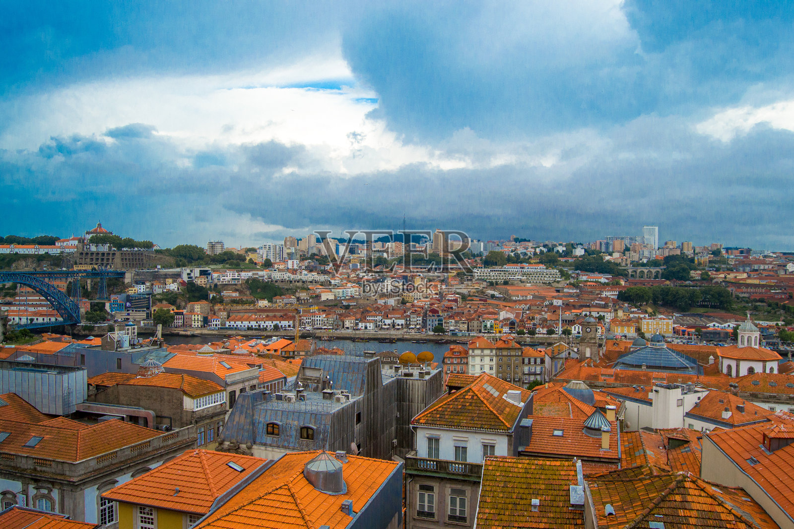 波尔图的全景视图照片摄影图片