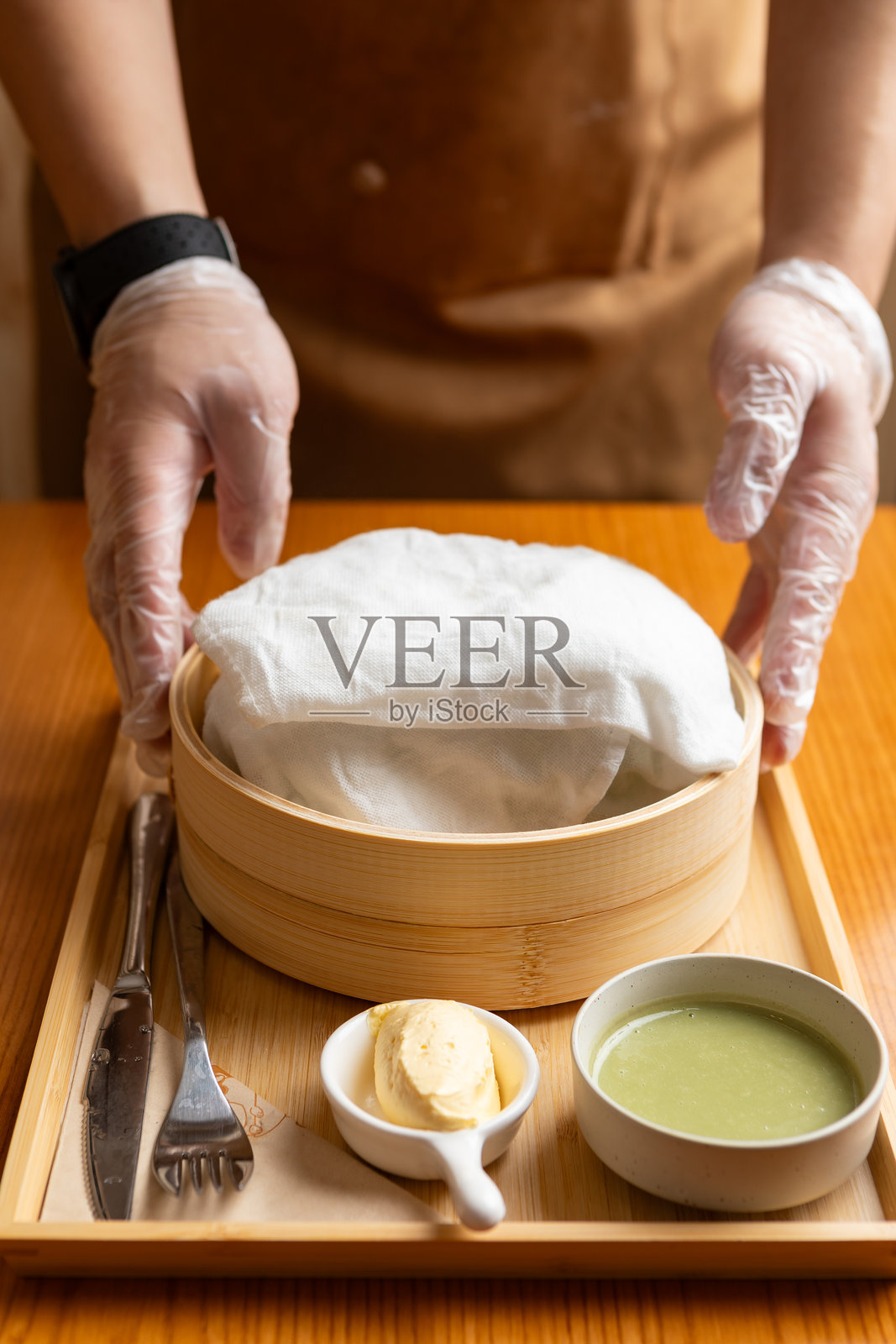 香兰蒸包照片摄影图片