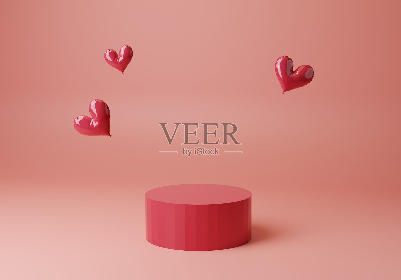 3D粉色讲台照片摄影图片