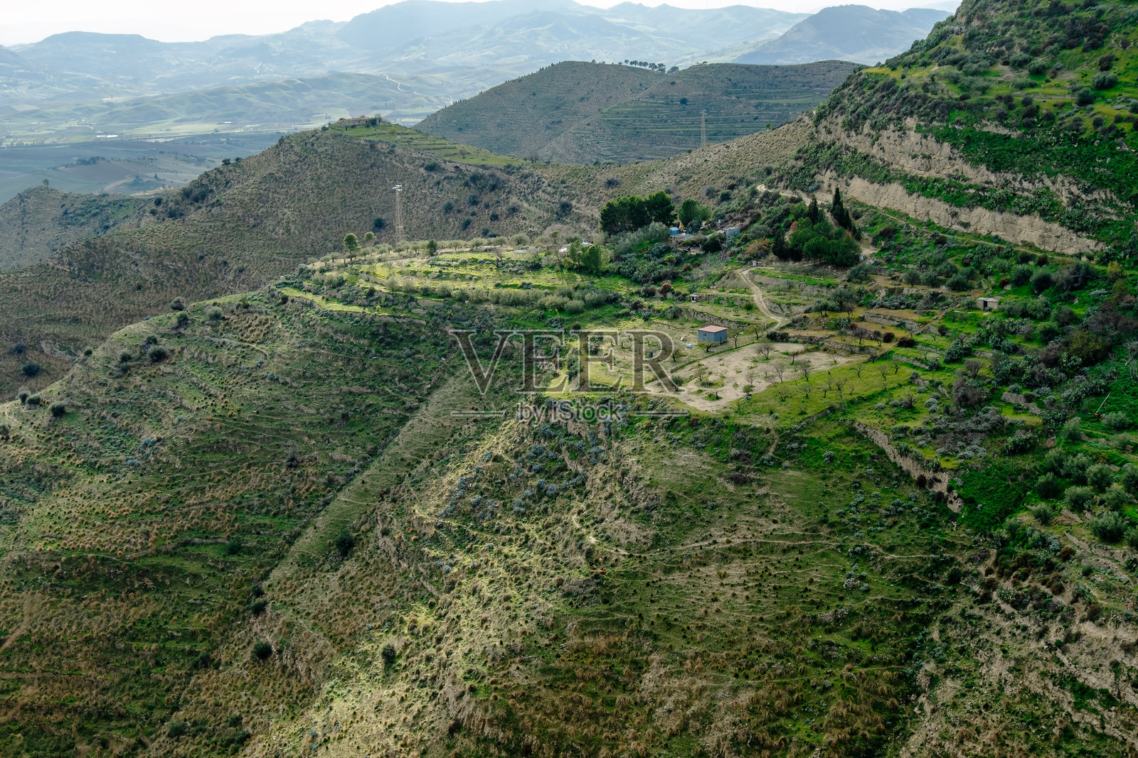 风景如画的西西里乡村景观照片摄影图片