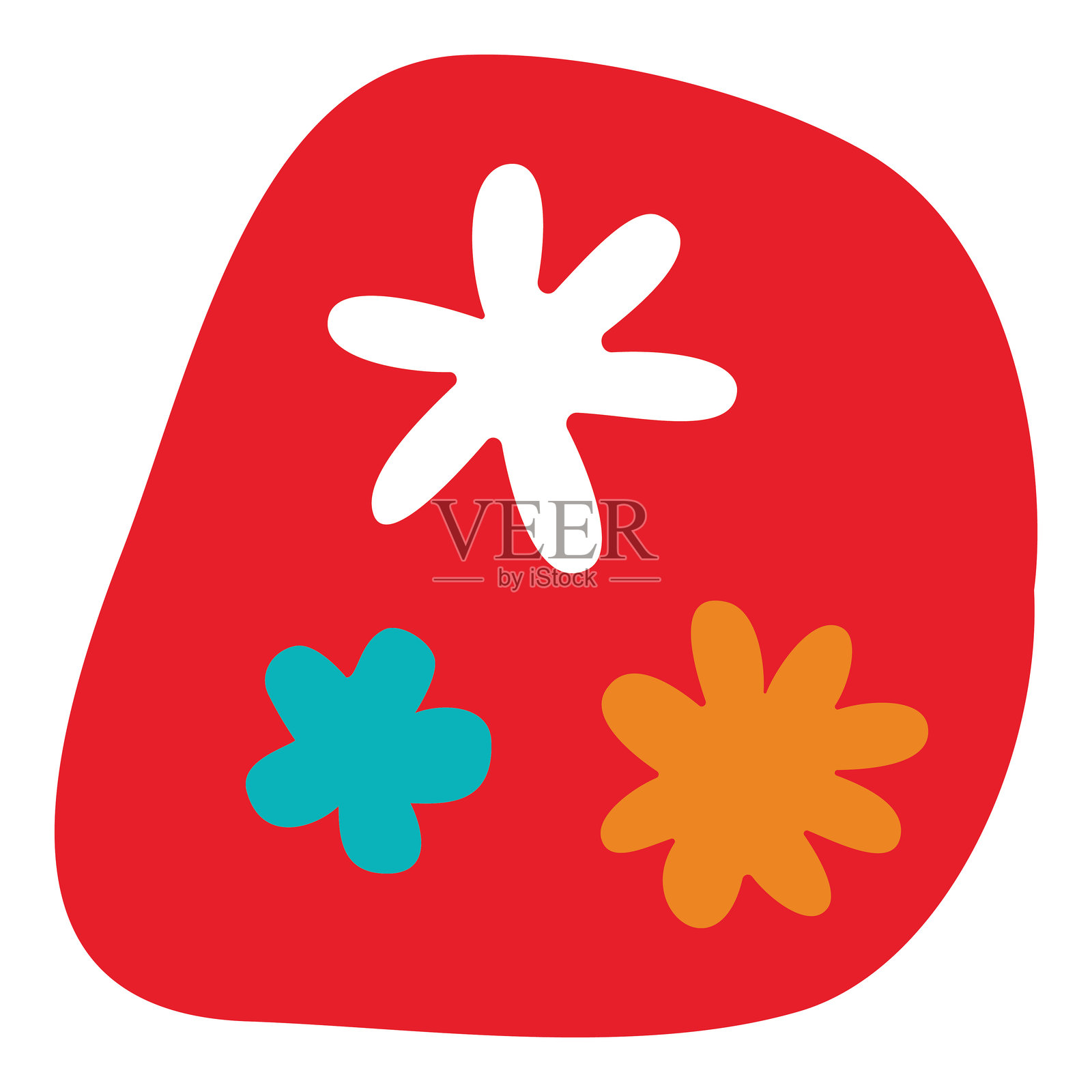 花卉插图。用于图案的矢量花卉。美丽的花朵设计。创意艺术用于纺织印刷。现代图形。插画图片素材