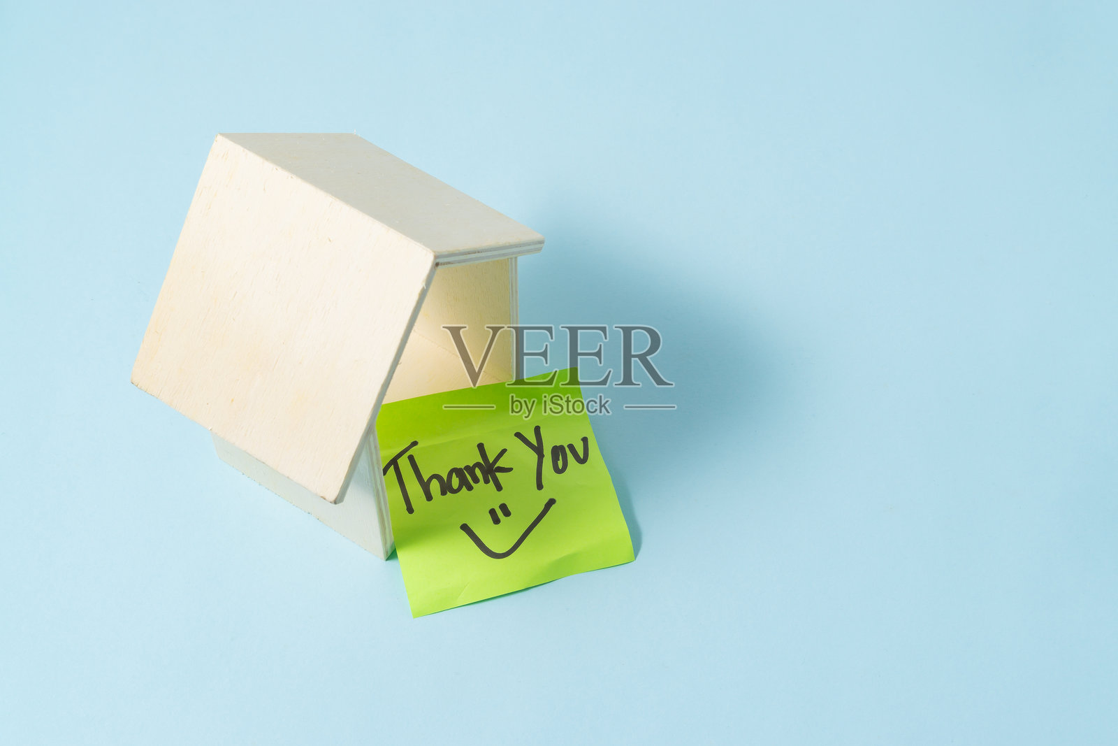 个人发展激励词，感谢您，灵感手写在便签纸上照片摄影图片