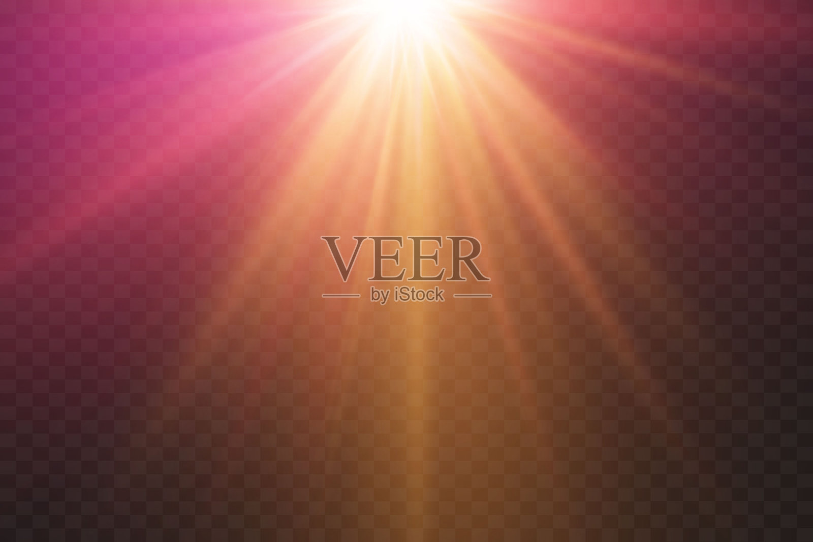 魔法般的星星闪光和镜头光线，火花爆炸，线条效果。插画图片素材