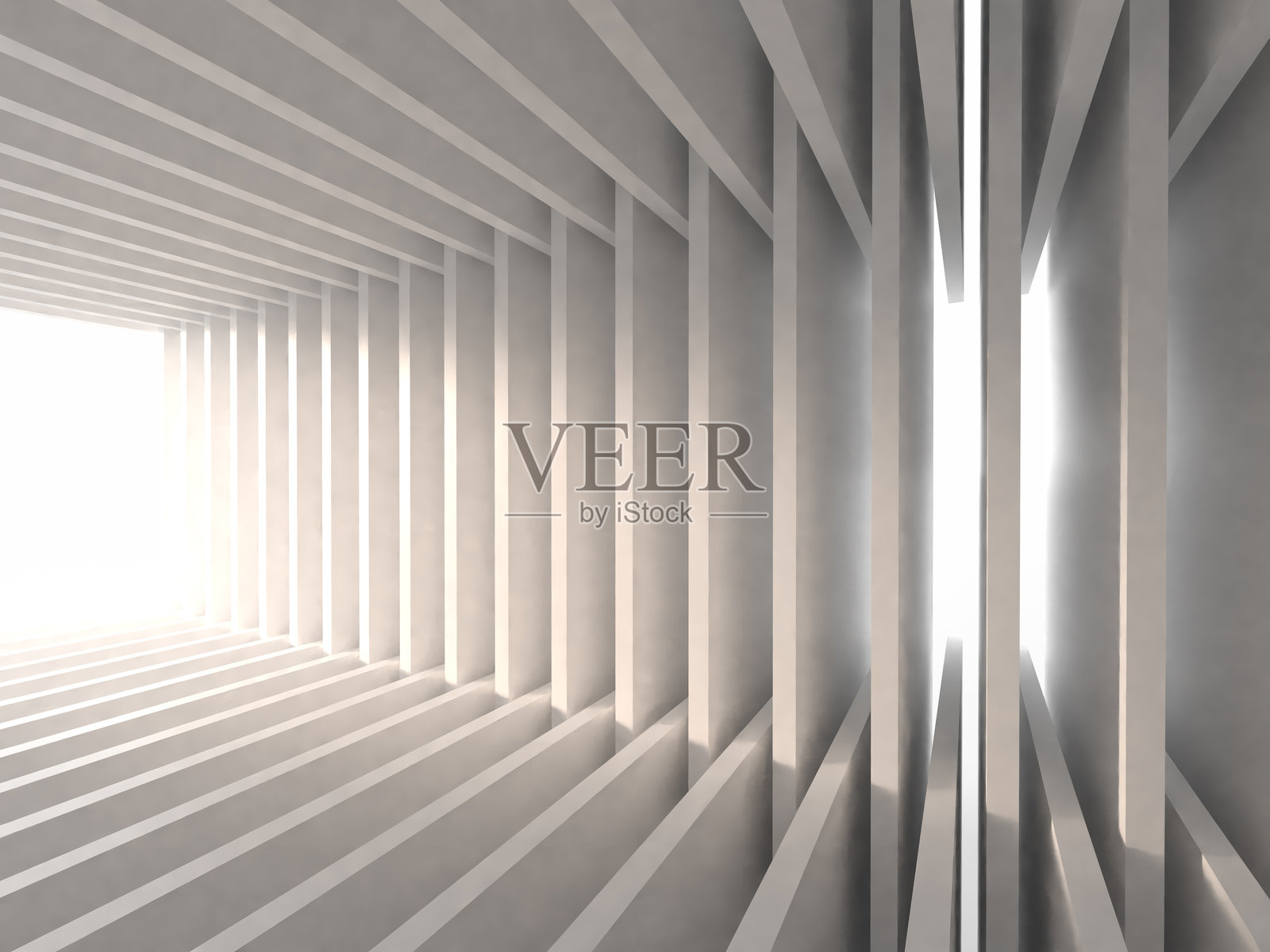 由无数木板构成的隧道的3D插图照片摄影图片