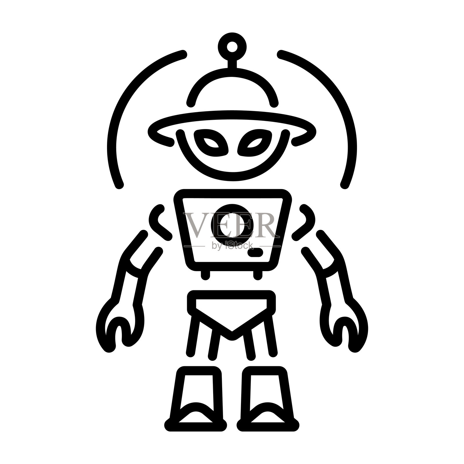 外星机器人插画图片素材