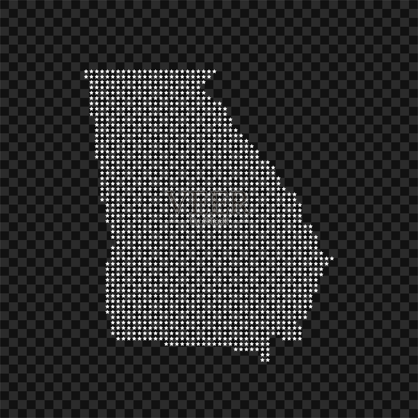 乔治亚州地图插画图片素材