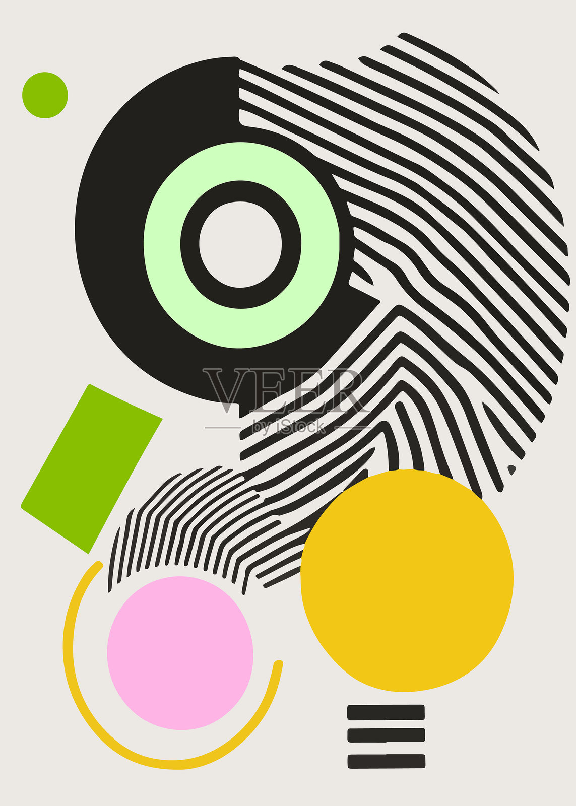 抽象几何构图插画图片素材