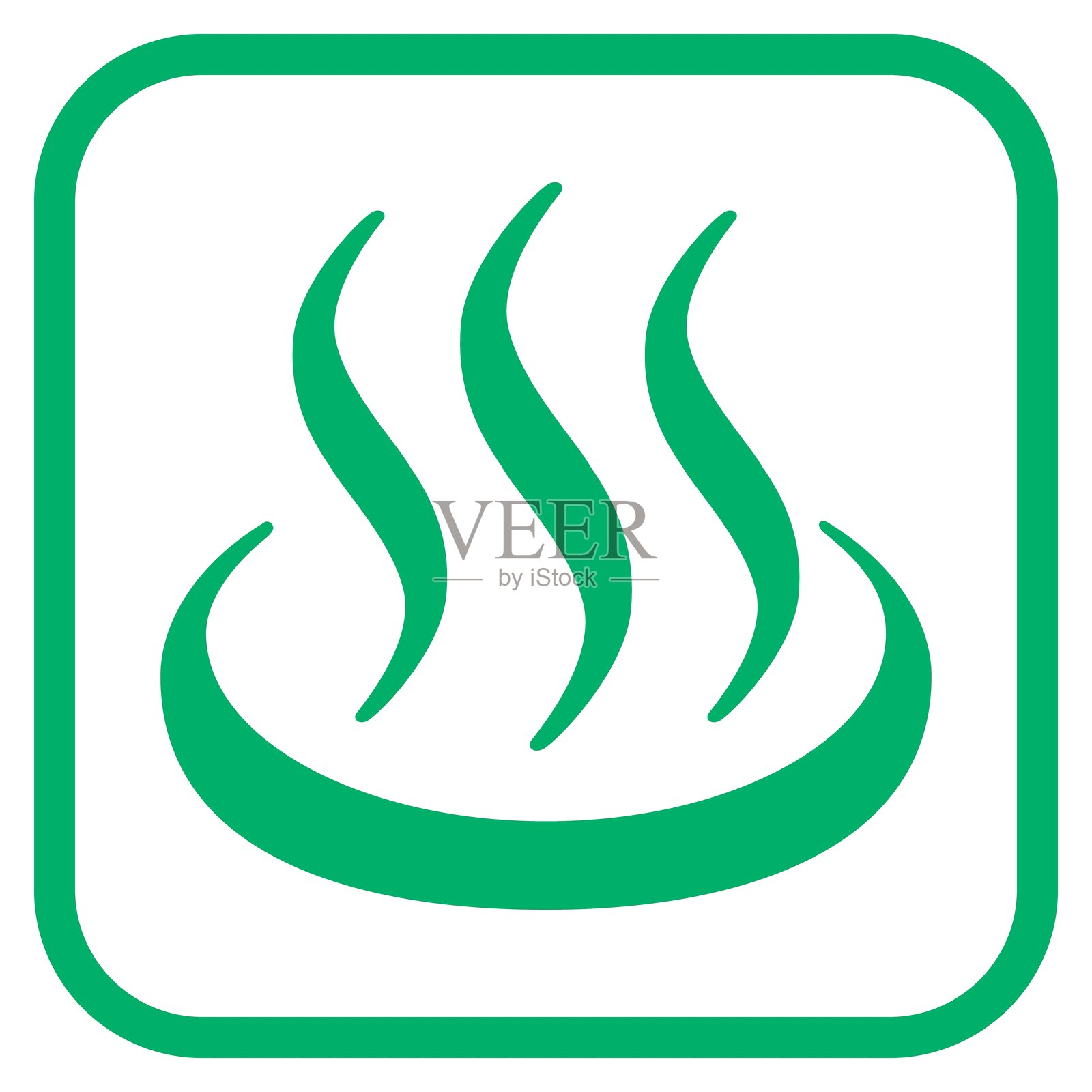 指引您前往温泉区的标志插画图片素材