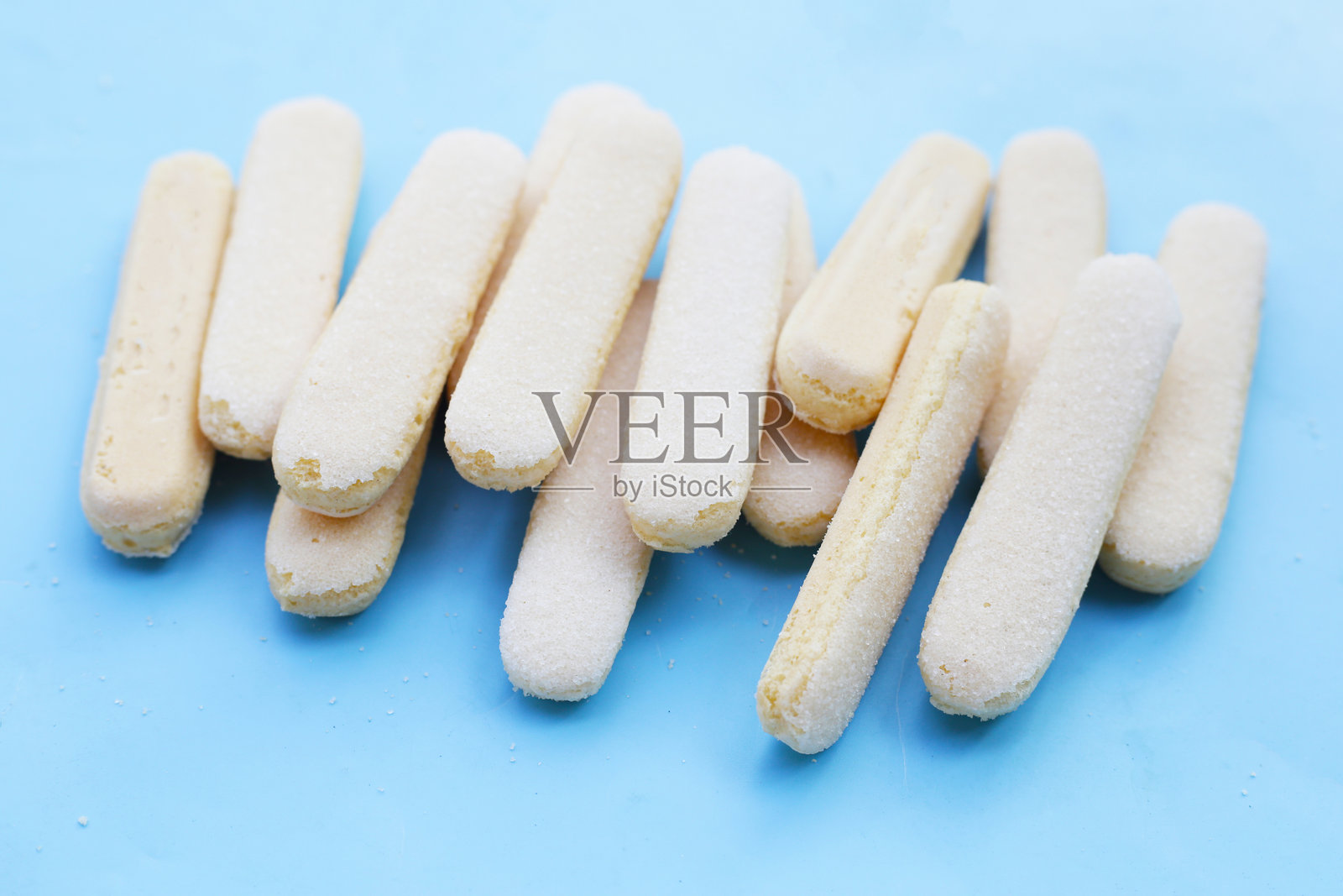 海绵手指饼干，意大利萨沃亚饼干小吃照片摄影图片