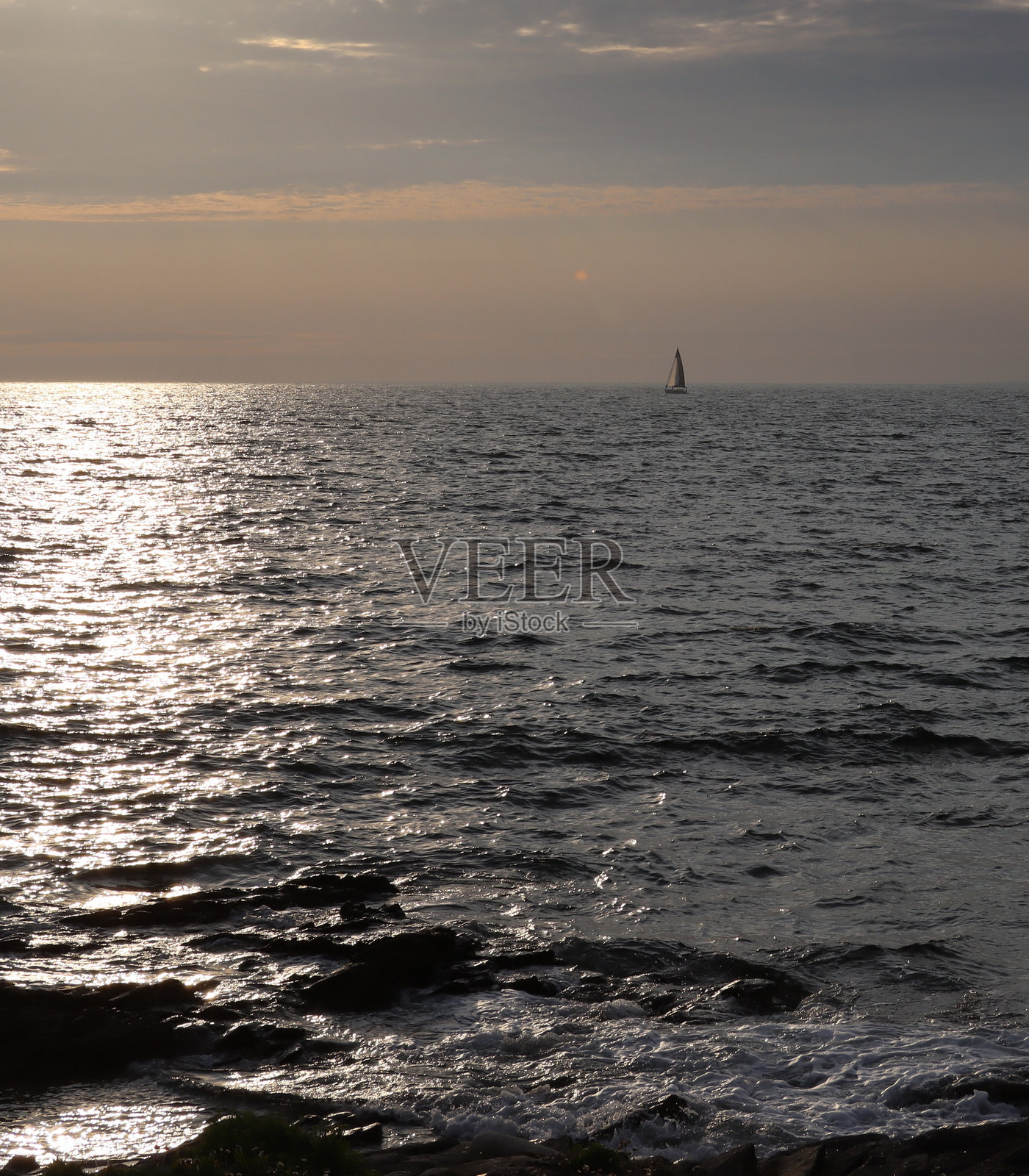 海上的日落照片摄影图片