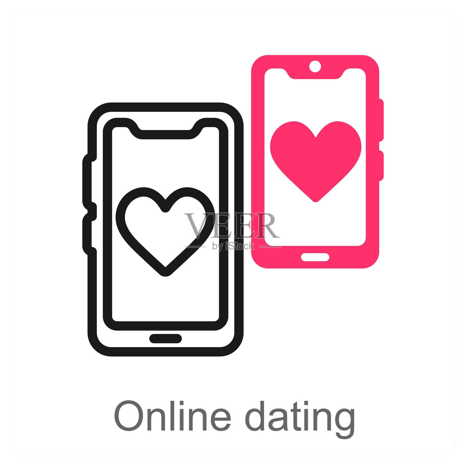 在线约会插画图片素材