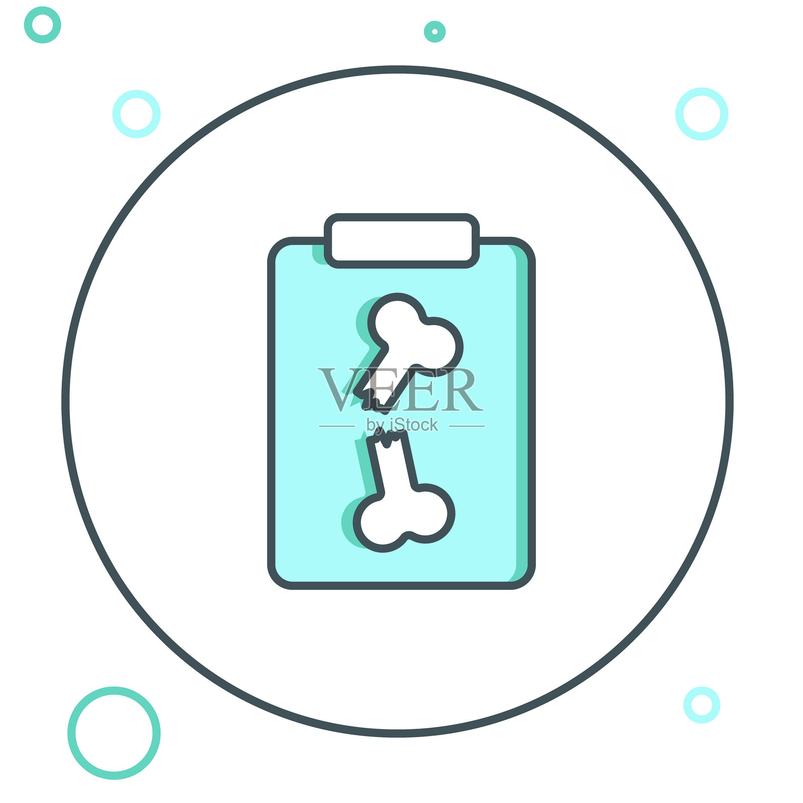 线条X光拍摄图标，孤立在白色背景上。彩色轮廓概念。矢量图。插画图片素材