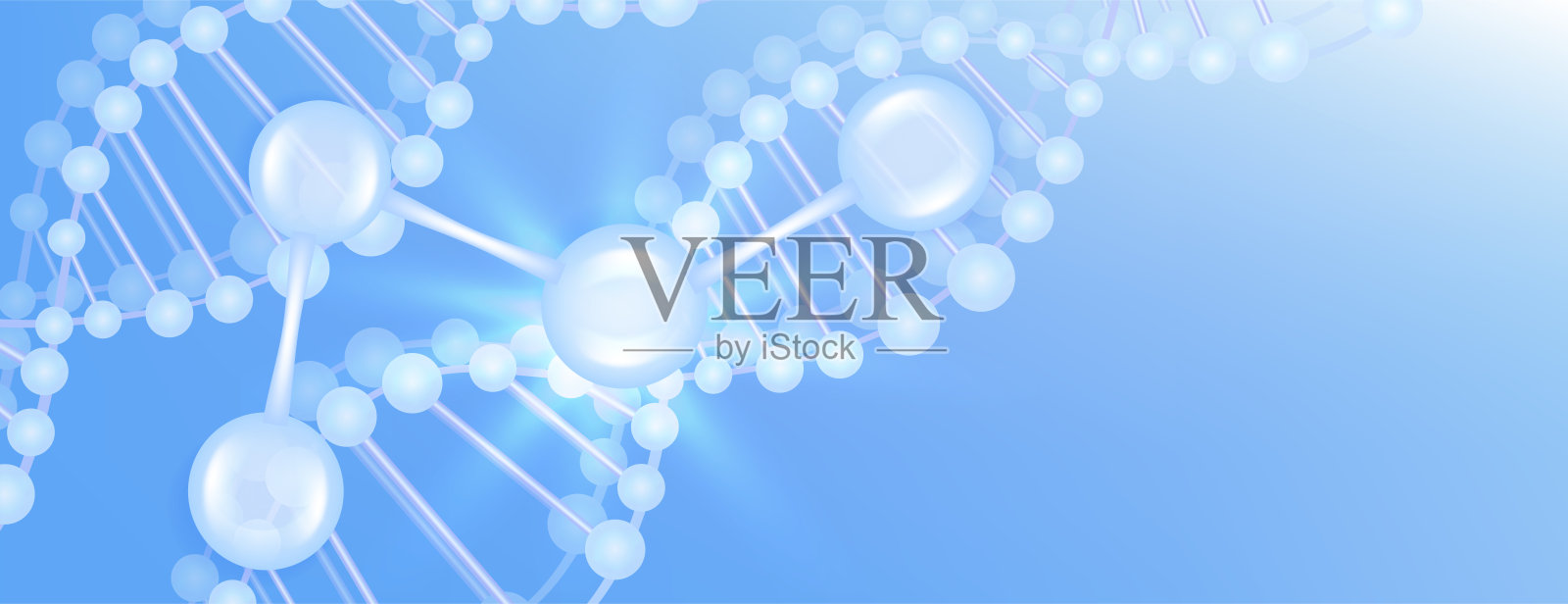 透明质酸和烟酰胺，蓝色胶原蛋白精华滴剂，带有化妆品广告背景，插图矢量图。插画图片素材