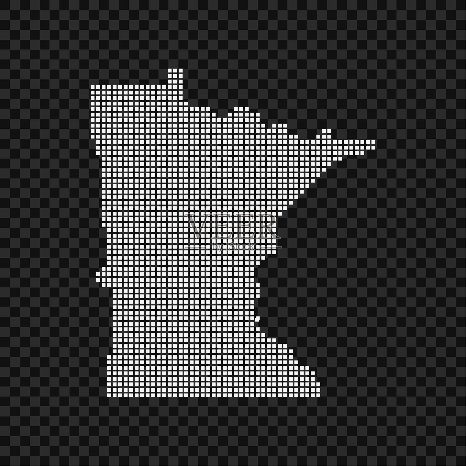 明尼苏达州地图插画图片素材