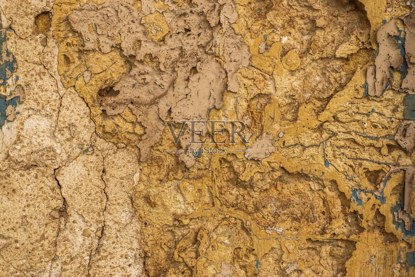 马耳他历史街区狭窄街道上古老石墙的纹理。照片摄影图片