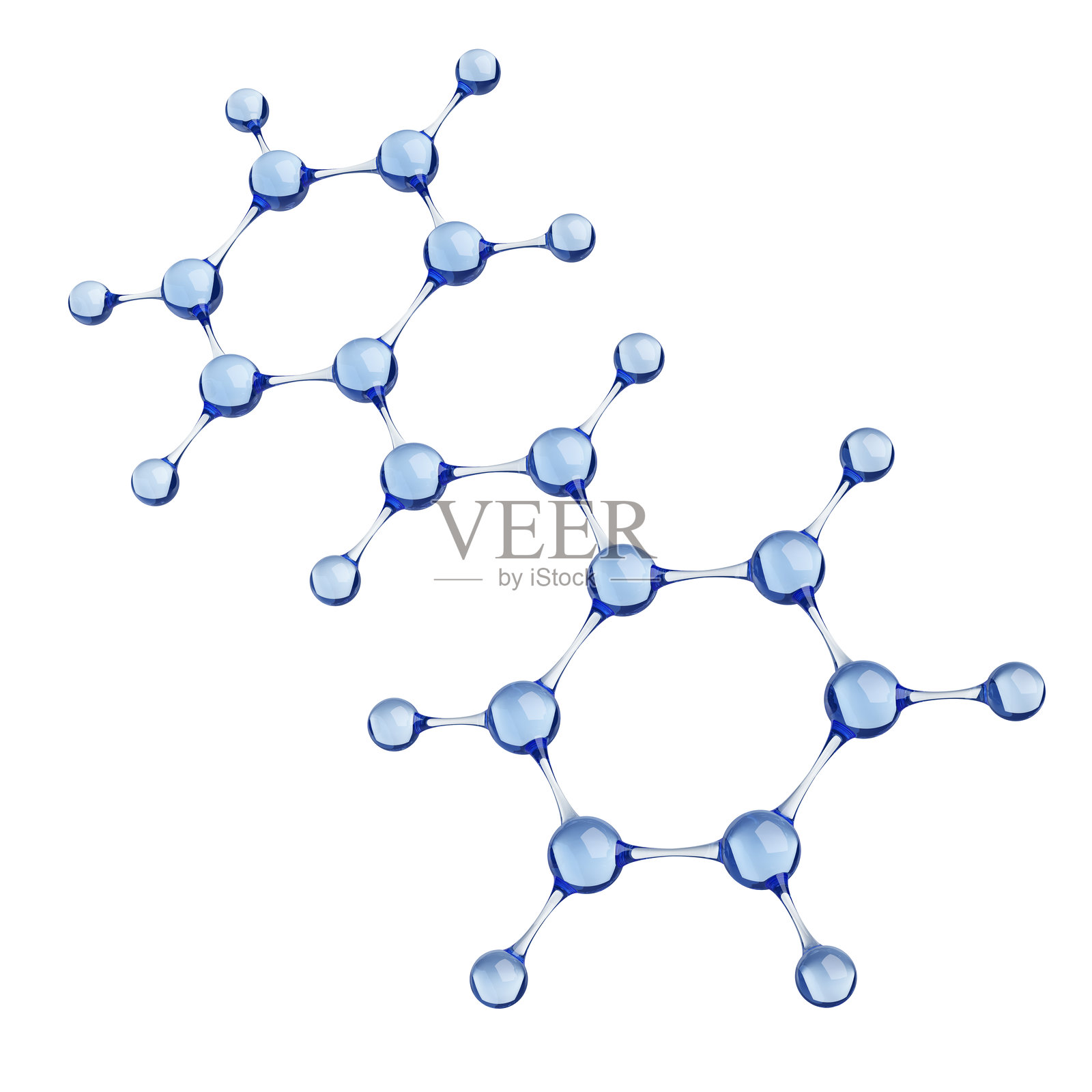 苯基苯并基是一种碳氢化合物。分子结构用于化学背景。包含剪切路径。照片摄影图片