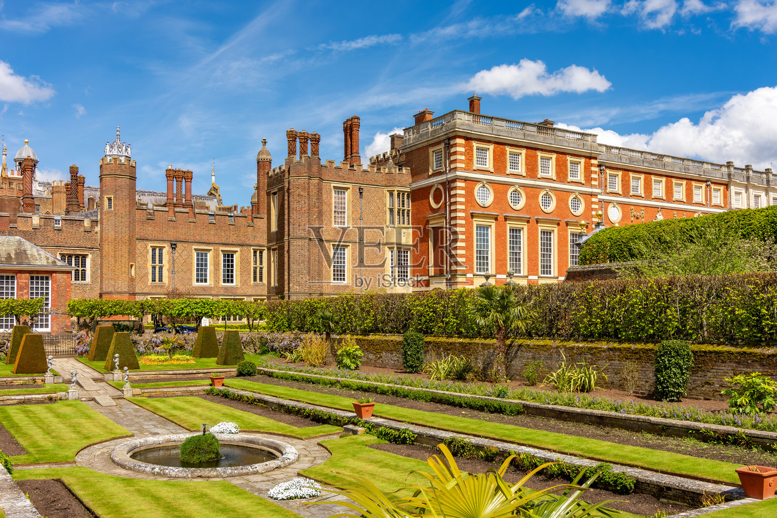 伦敦里士满的汉普顿宫及花园照片摄影图片