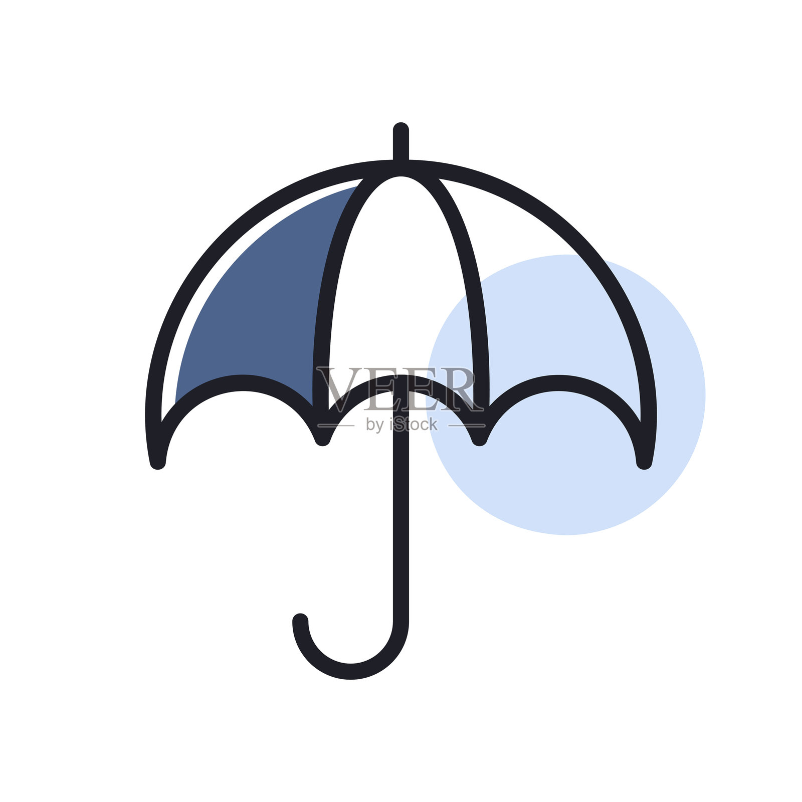 伞形矢量图标。投资保护符号插画图片素材