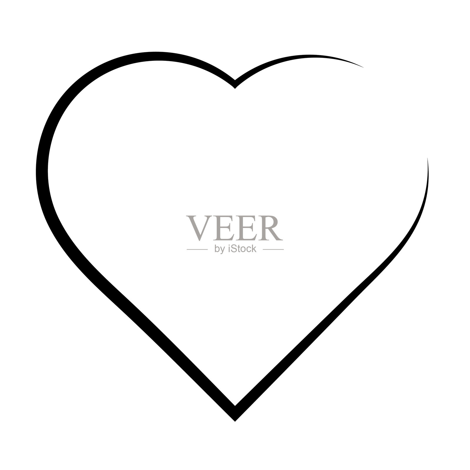 爪子白色心形插画图片素材