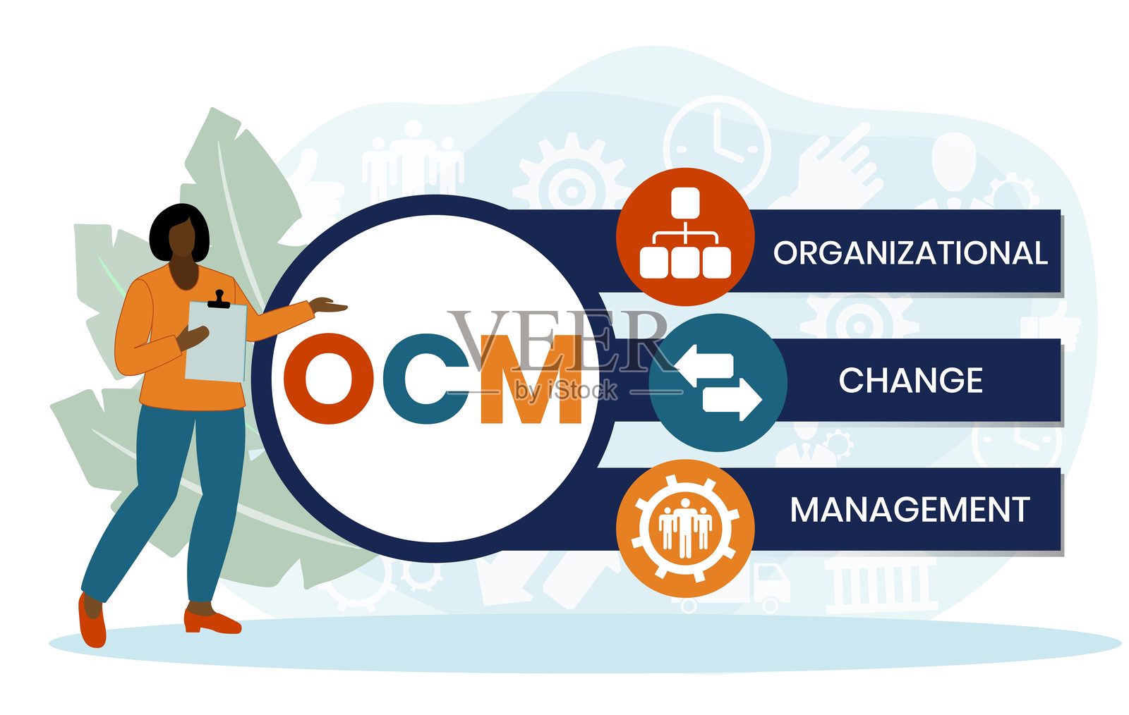 组织变革管理插画图片素材