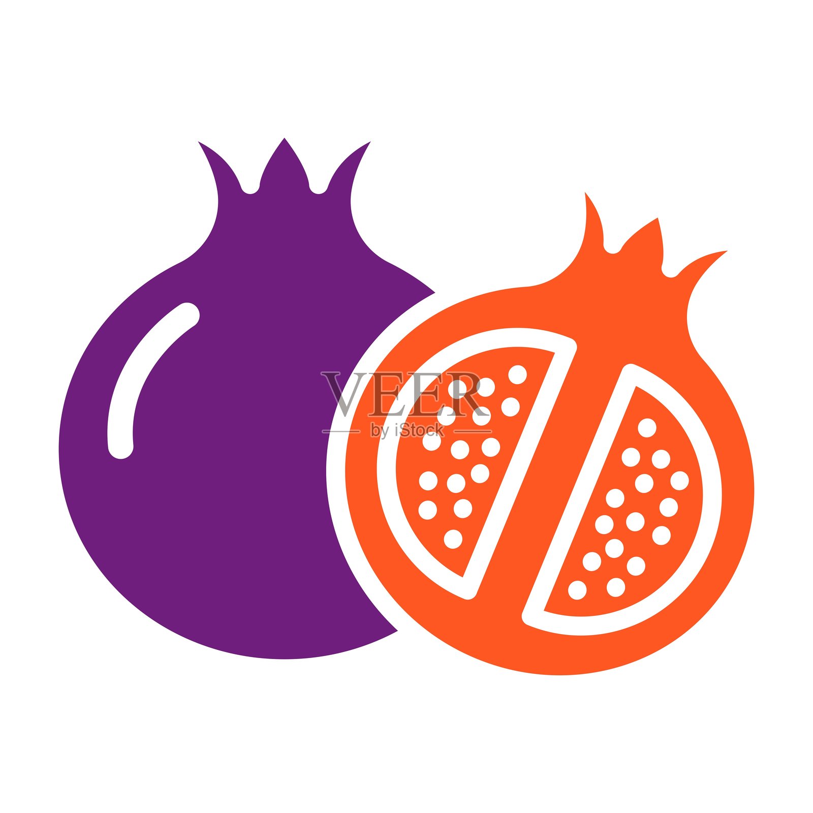 石榴矢量图标设计插图插画图片素材