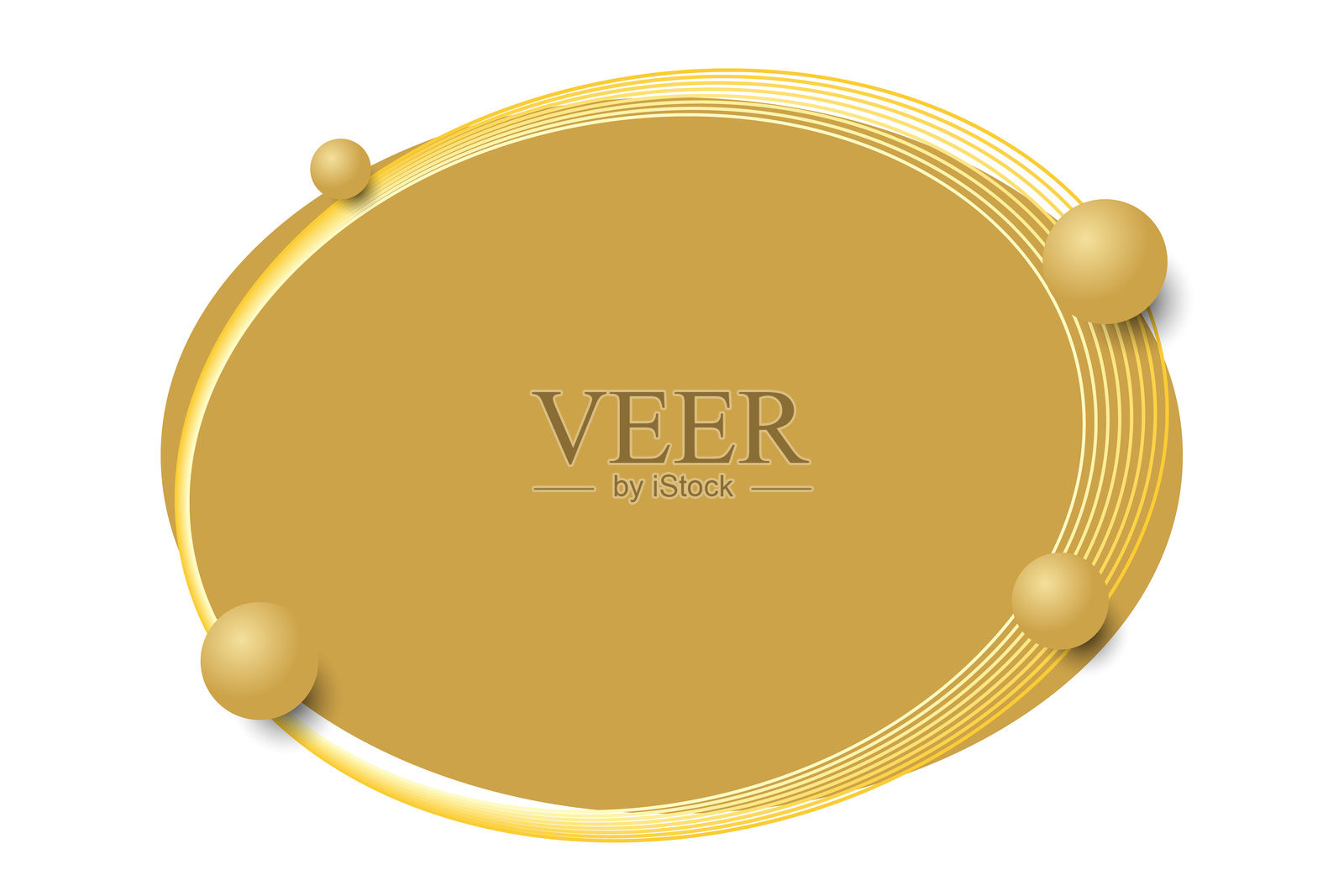 金色极简框架与几何形状。科技横幅。矢量插图。抽象商业壁纸插画图片素材