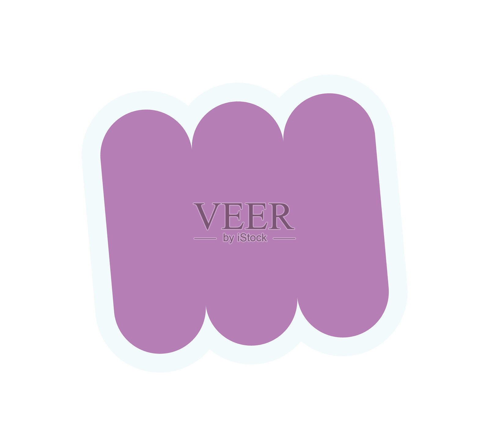 粗犷主义抽象形状贴纸插画图片素材